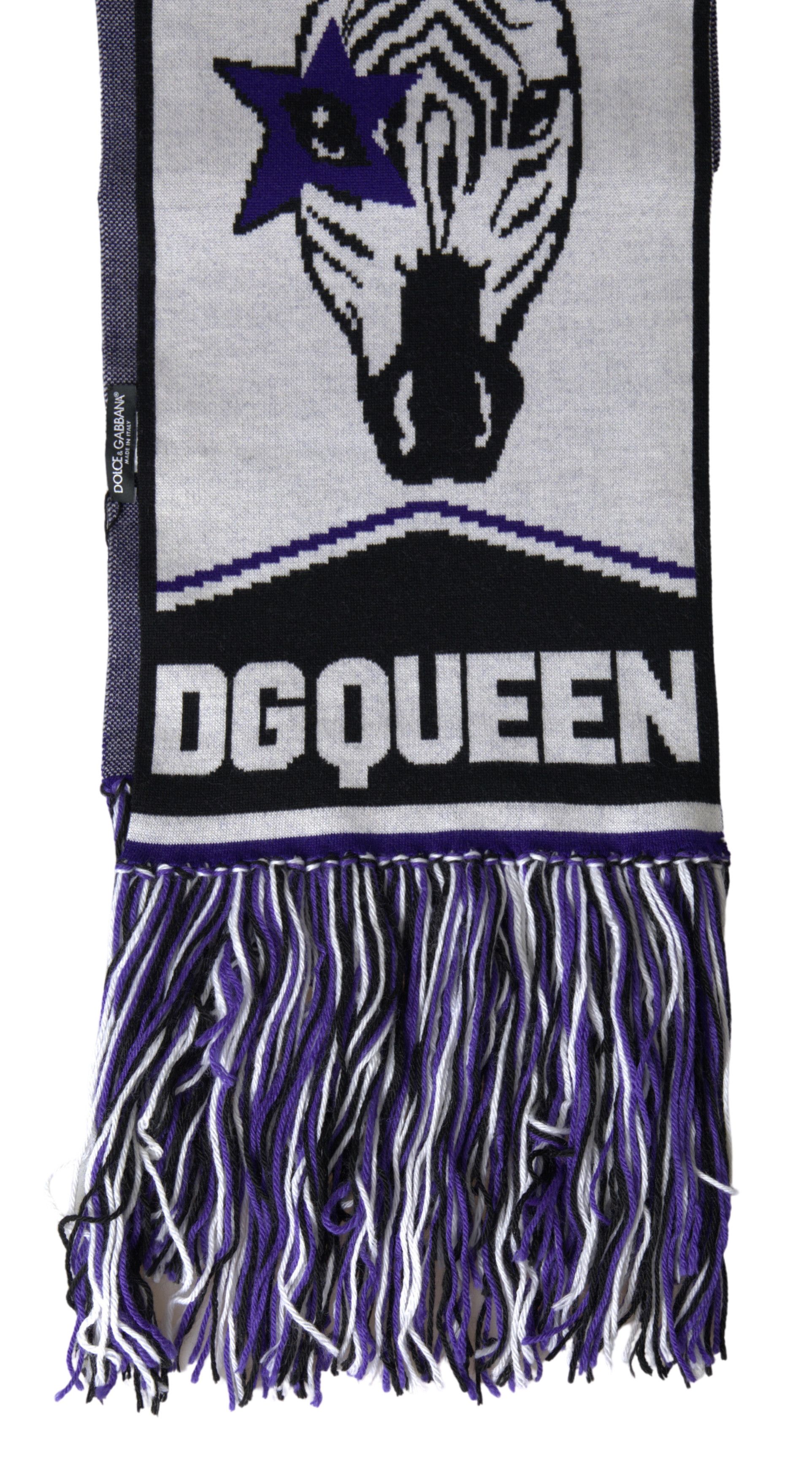Dolce & Gabbana Elegant Multicolor Wool Blend Women's Scarf Size ONE SIZE - 3 Thumbnail