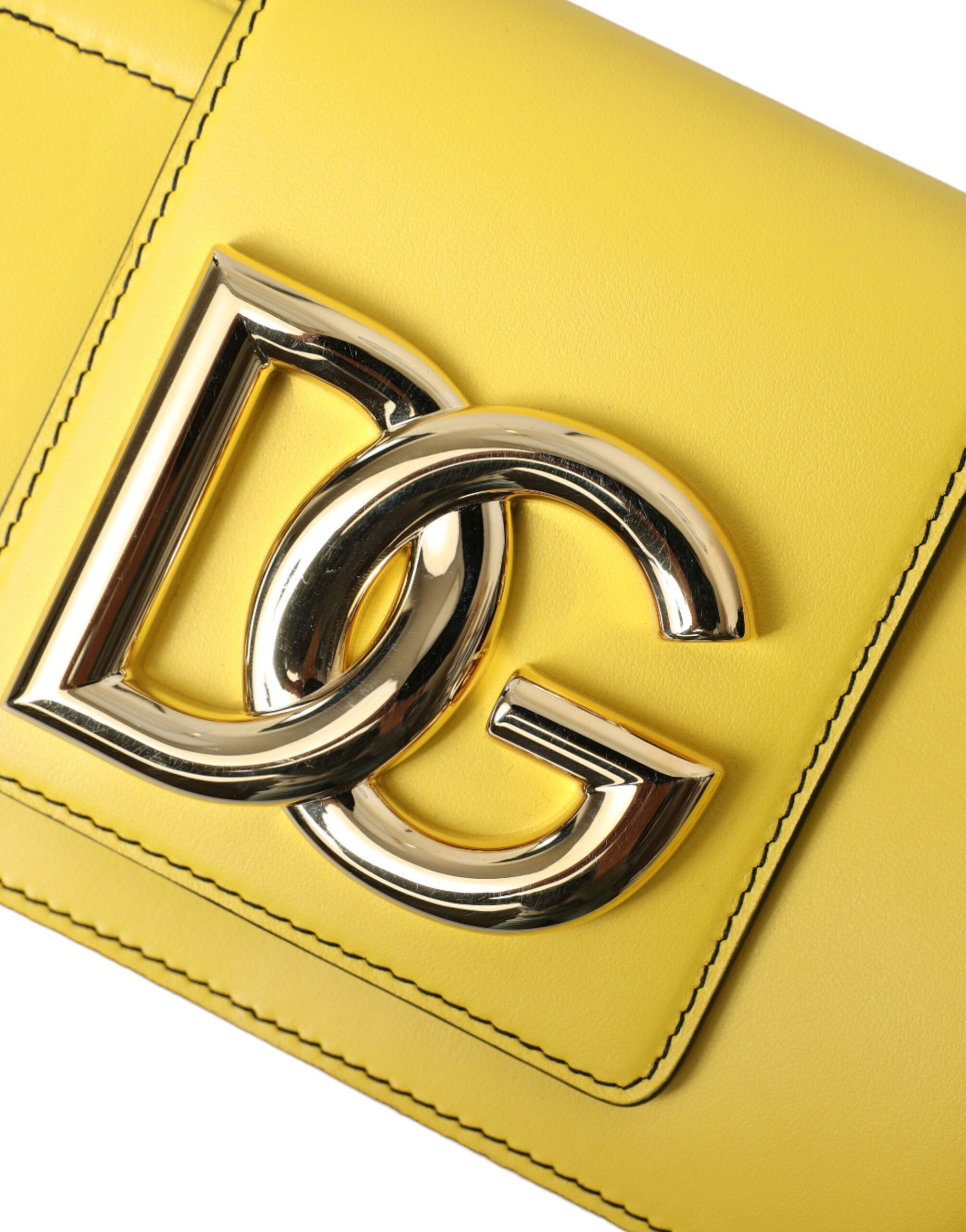 Dolce & Gabbana Exquisite Yellow Leather Eyewear Women's Case Size ONE SIZE - 4 Thumbnail