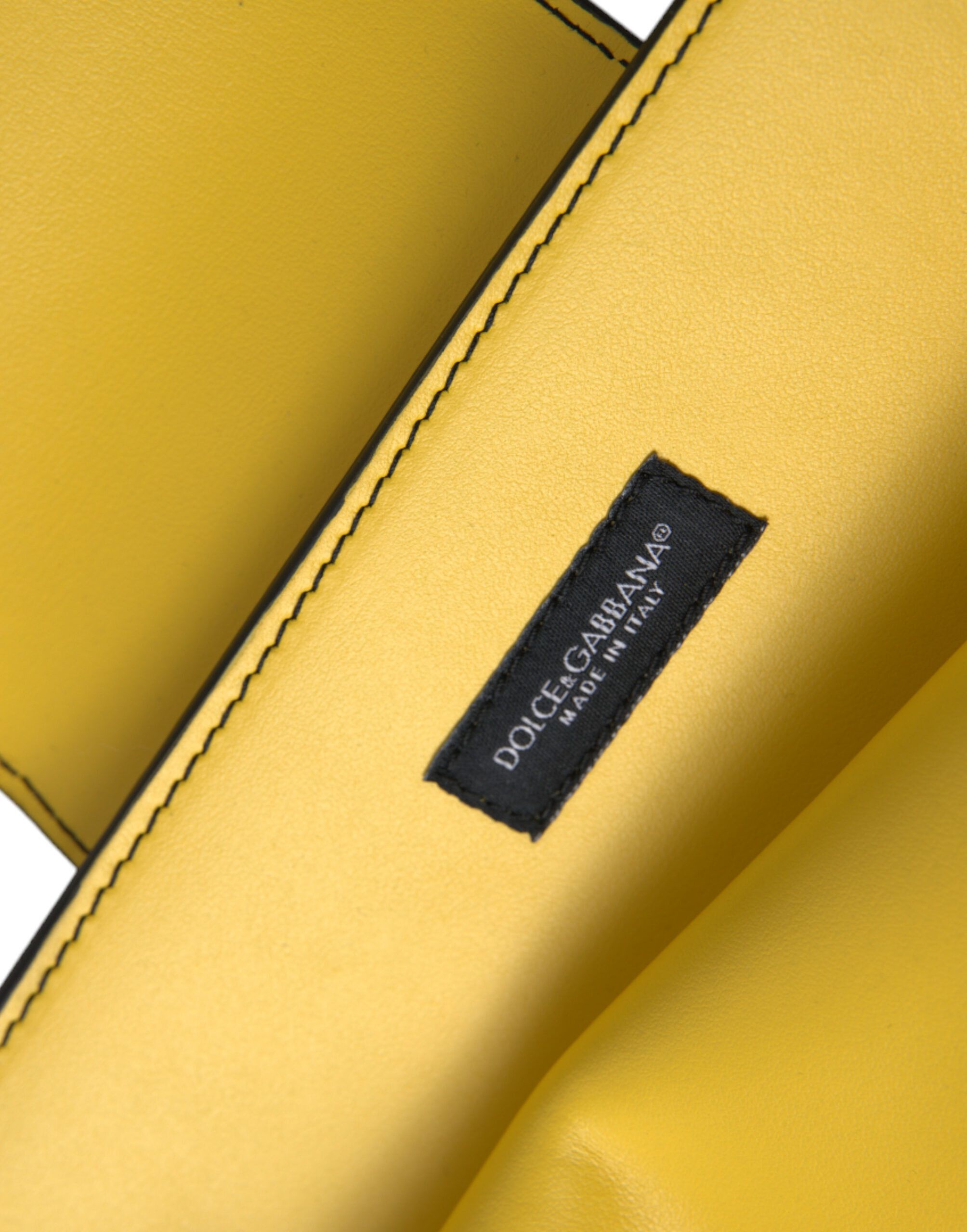 Dolce & Gabbana Exquisite Yellow Leather Eyewear Women's Case Size ONE SIZE - 5 Thumbnail