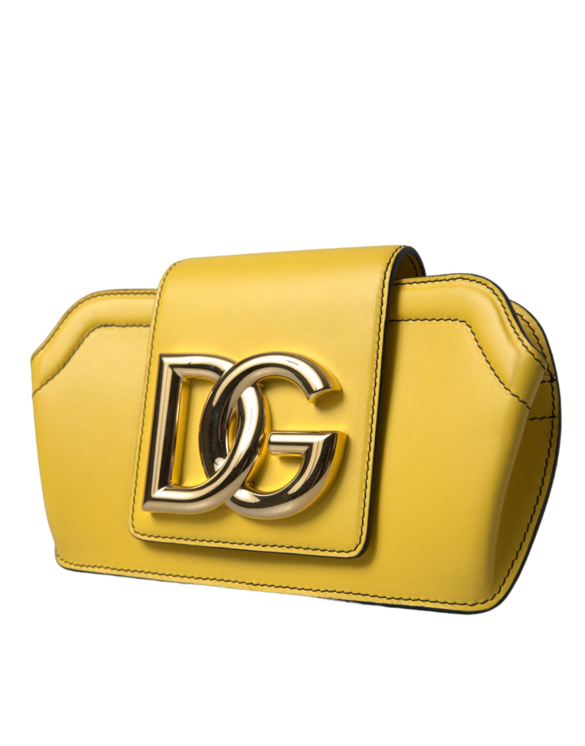 Dolce & Gabbana Exquisite Yellow Leather Eyewear Women's Case Size ONE SIZE - 2 Thumbnail