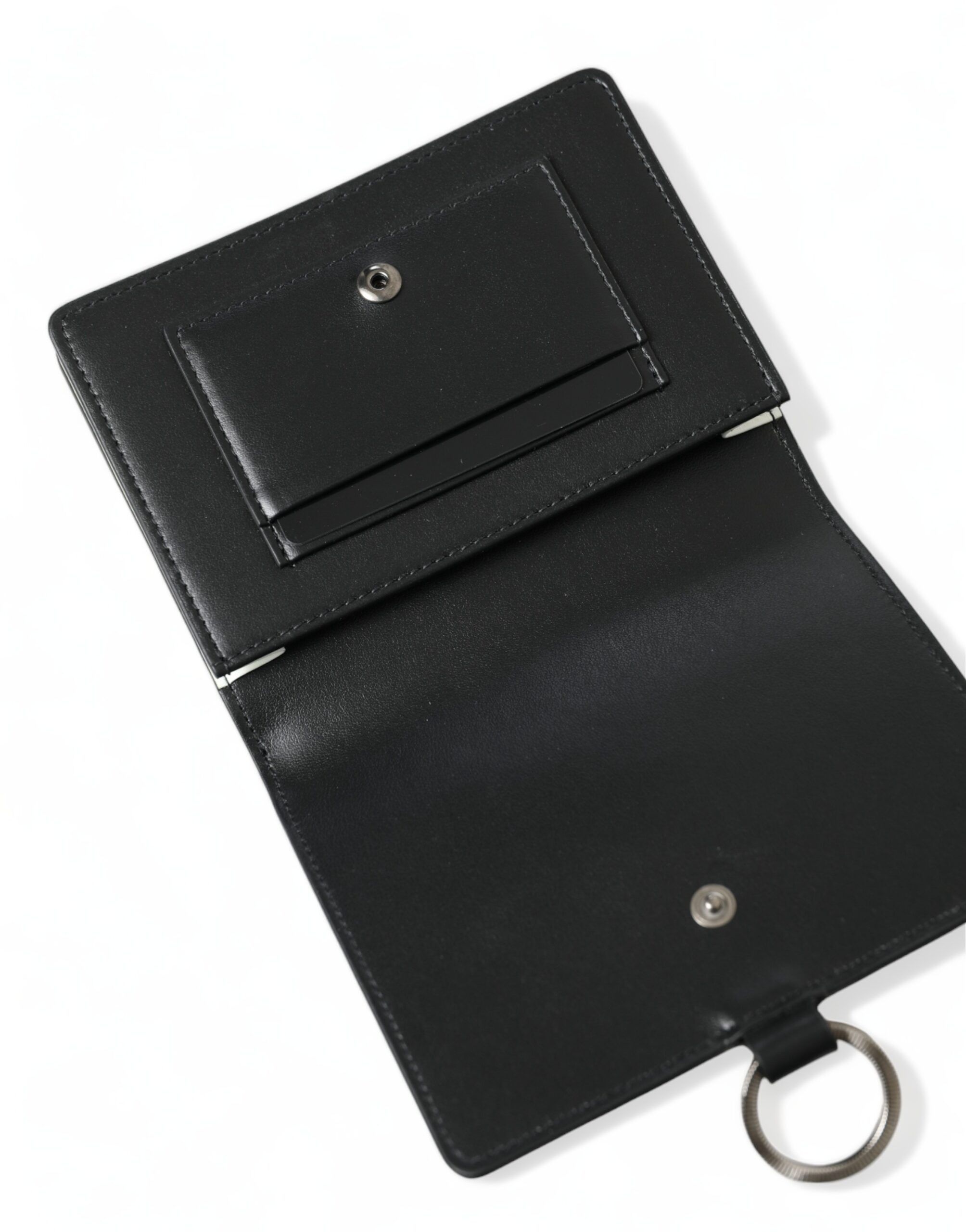 Dolce & Gabbana Elegant Black Leather Crystal Card Holder Women's Wallet Size ONE SIZE - 6 Thumbnail