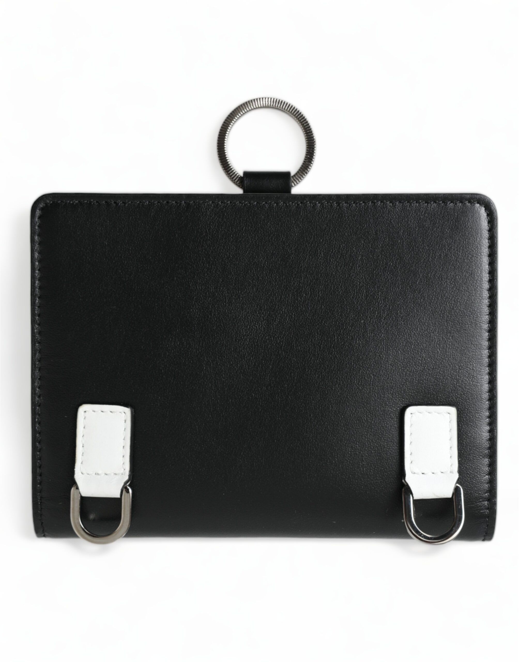 Dolce & Gabbana Elegant Black Leather Crystal Card Holder Women's Wallet Size ONE SIZE - 4 Thumbnail