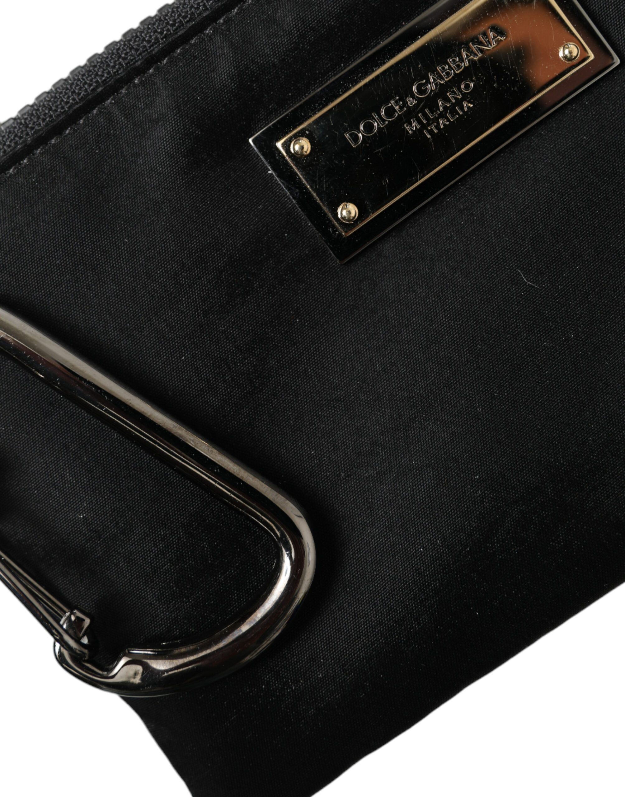 Dolce & Gabbana Chic Nylon-Leather Designer Women's Pouch Size ONE SIZE - 4 Thumbnail