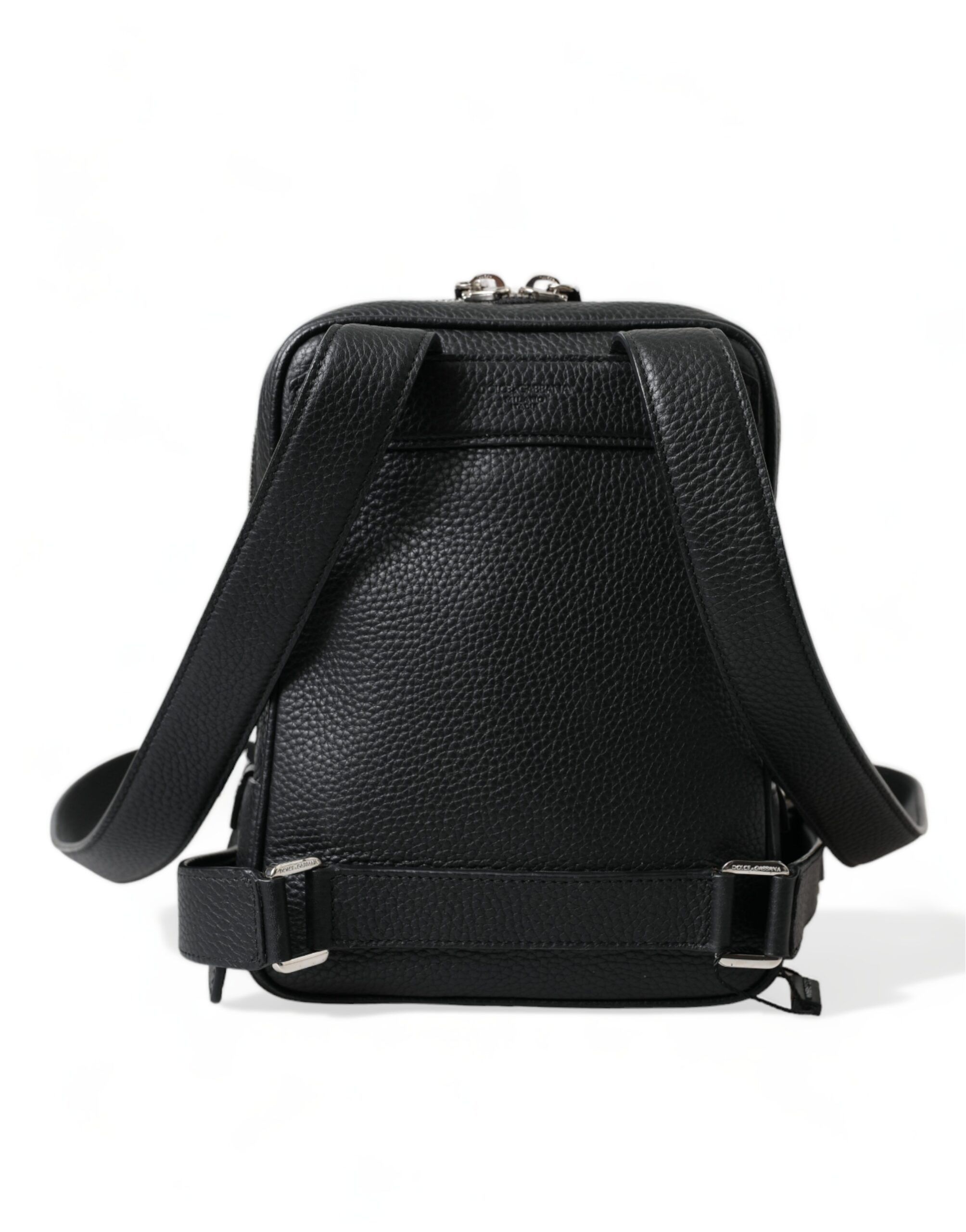 Dolce & Gabbana Chic Black Calf Leather Small Men's Backpack Size ONE SIZE - 3 Thumbnail