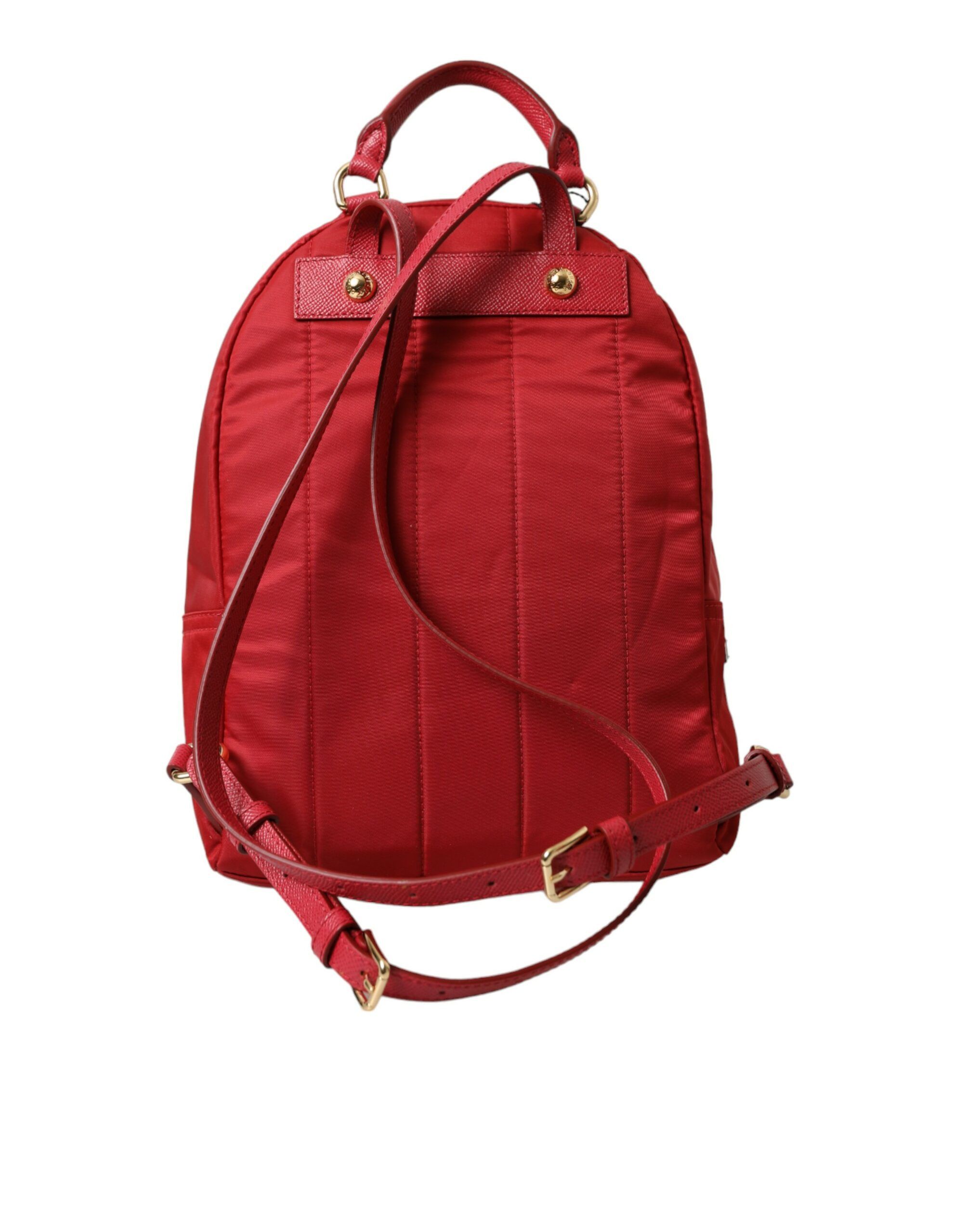 Dolce & Gabbana Embellished Red Backpack with Gold Women's Detailing Size ONE SIZE - 3 Thumbnail