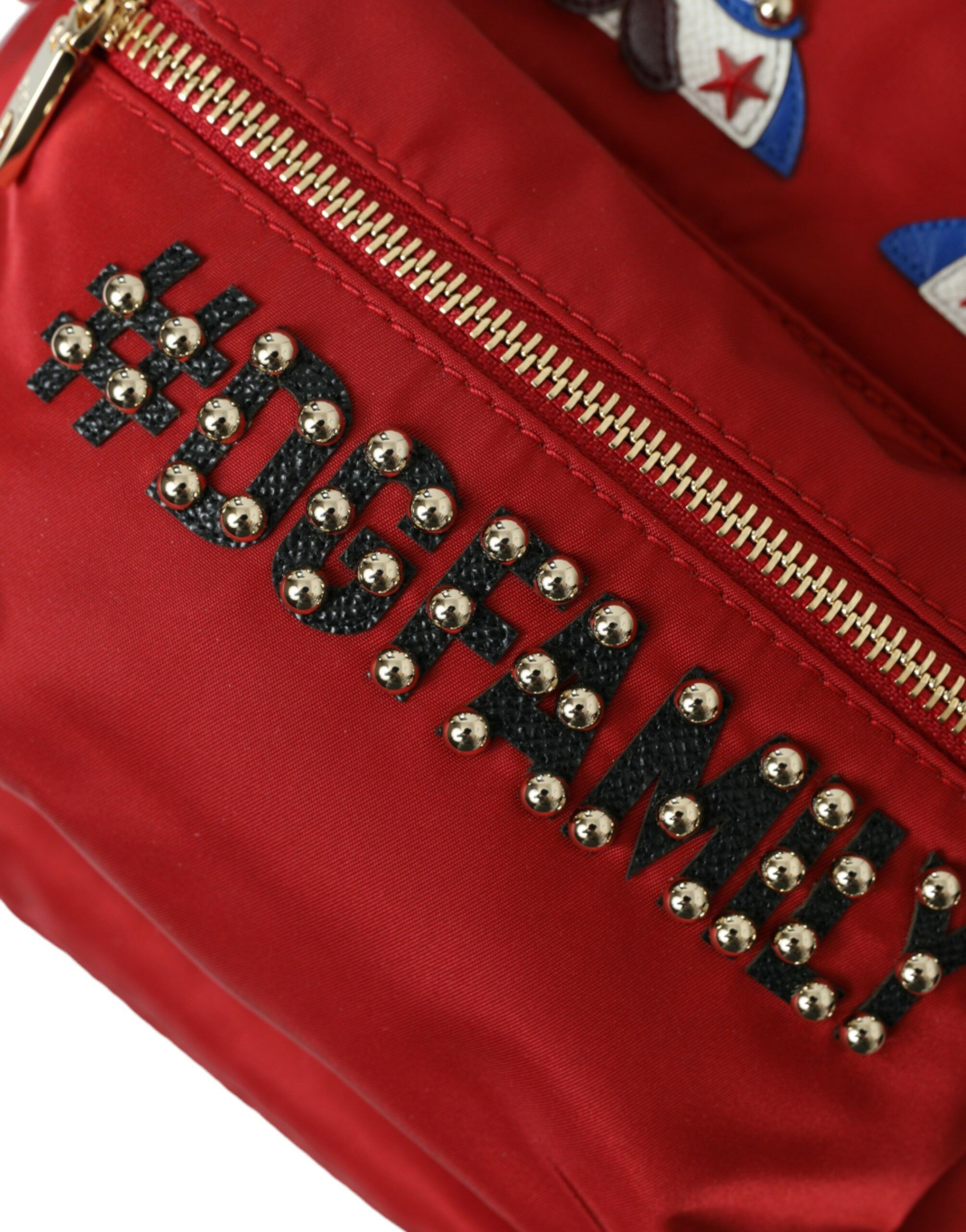Dolce & Gabbana Embellished Red Backpack with Gold Women's Detailing Size ONE SIZE - 6 Thumbnail
