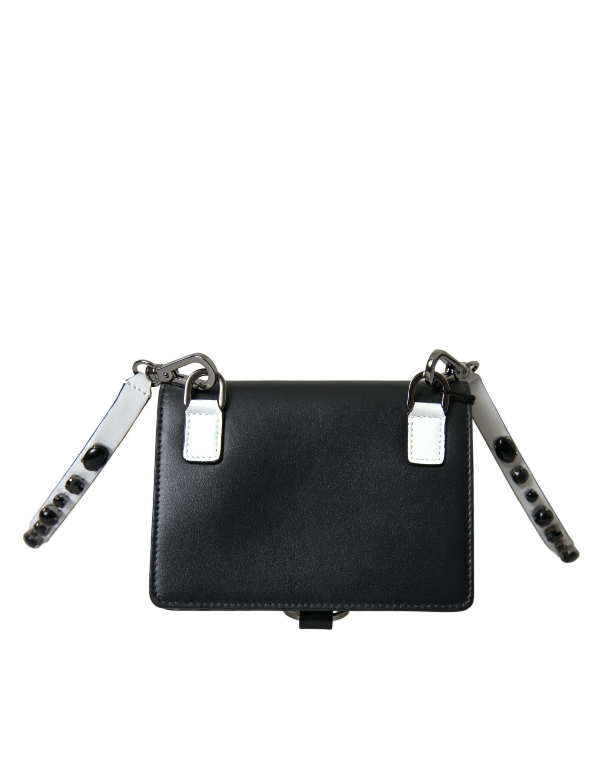 Dolce & Gabbana Elegant Crystal-Embellished Leather Card Women's Holder Size ONE SIZE - 3 Thumbnail
