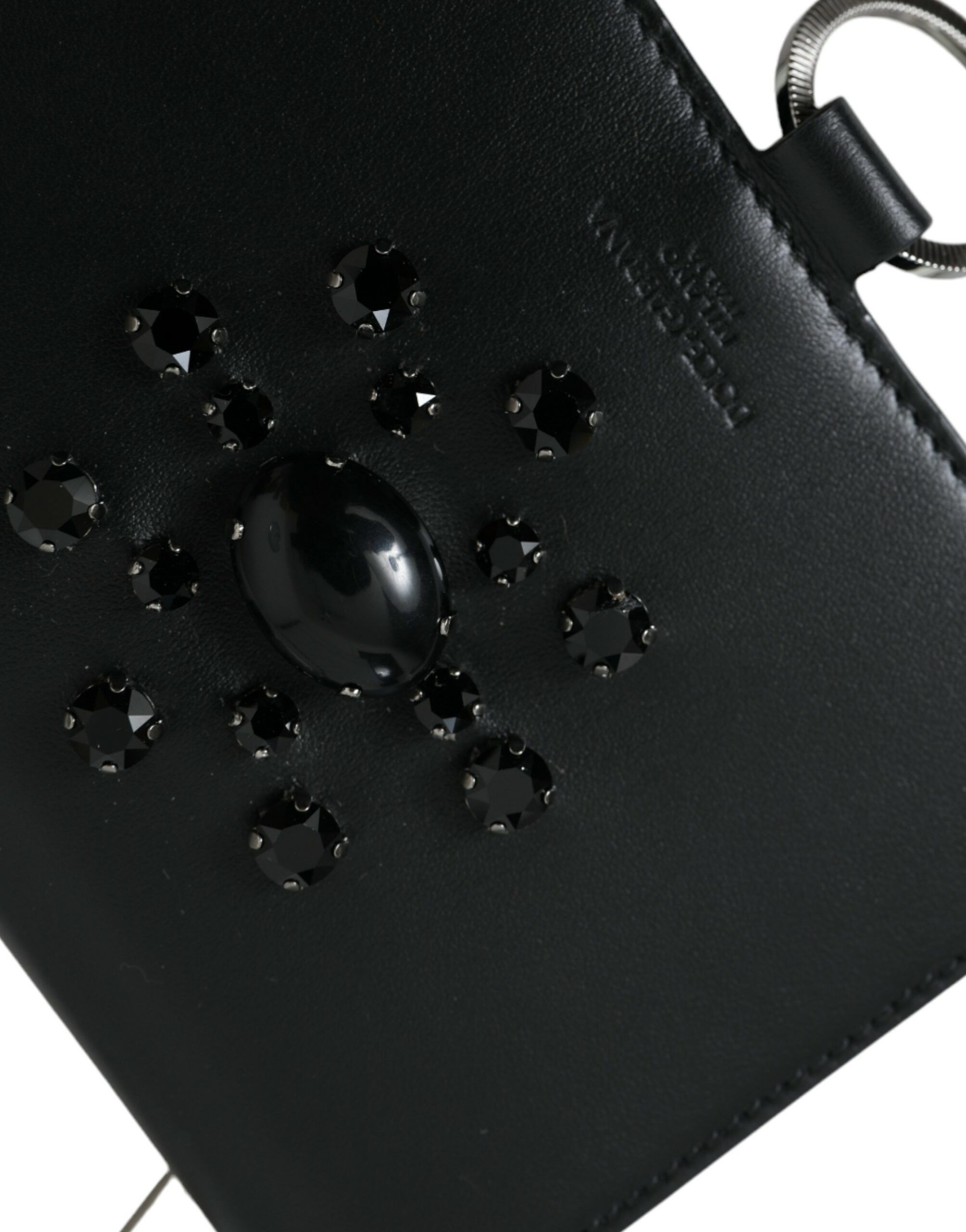 Dolce & Gabbana Elegant Crystal-Embellished Leather Card Women's Holder Size ONE SIZE - 5 Thumbnail