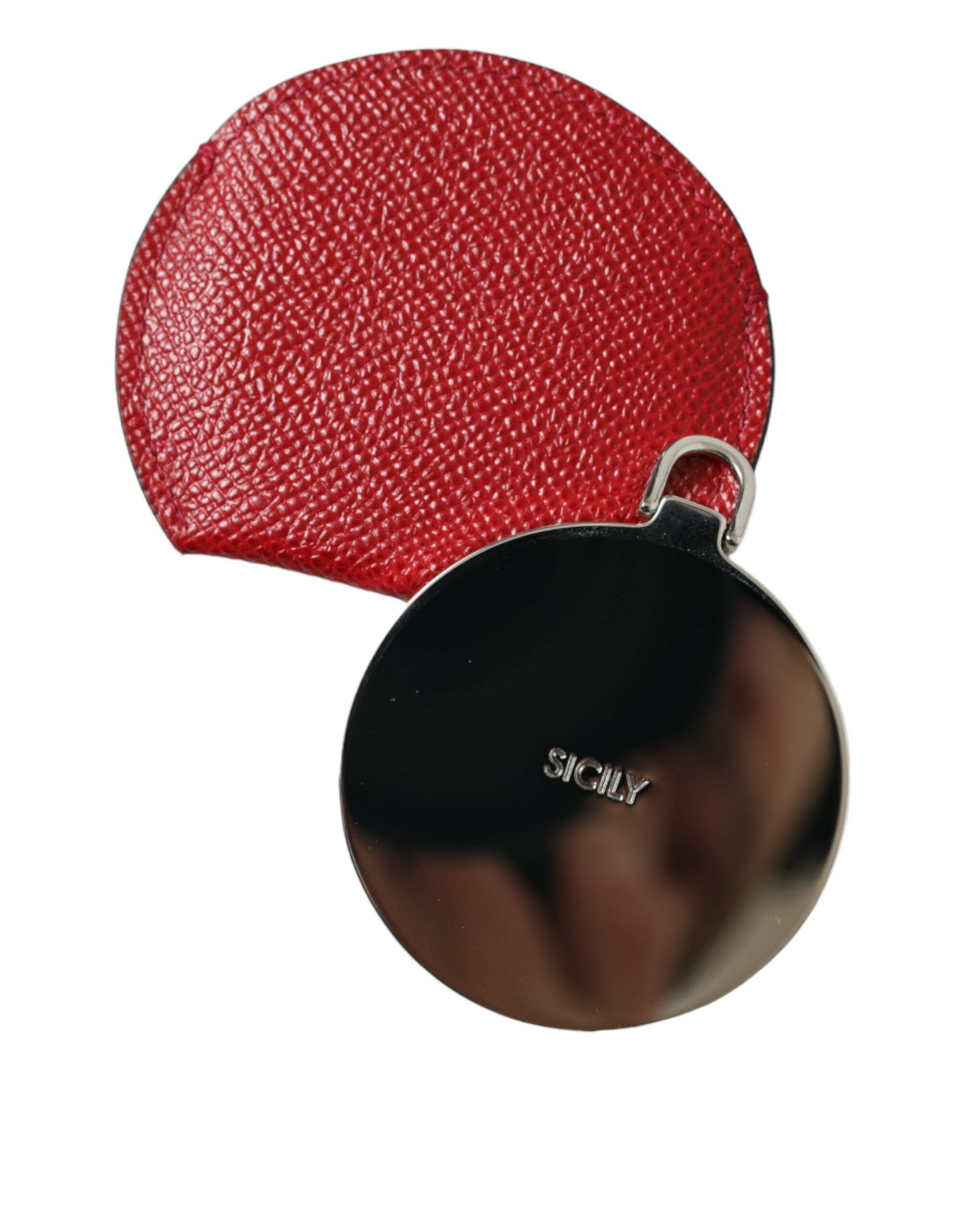 Dolce & Gabbana Elegant Red Leather Mirror Women's Holder Size ONE SIZE - 4 Thumbnail