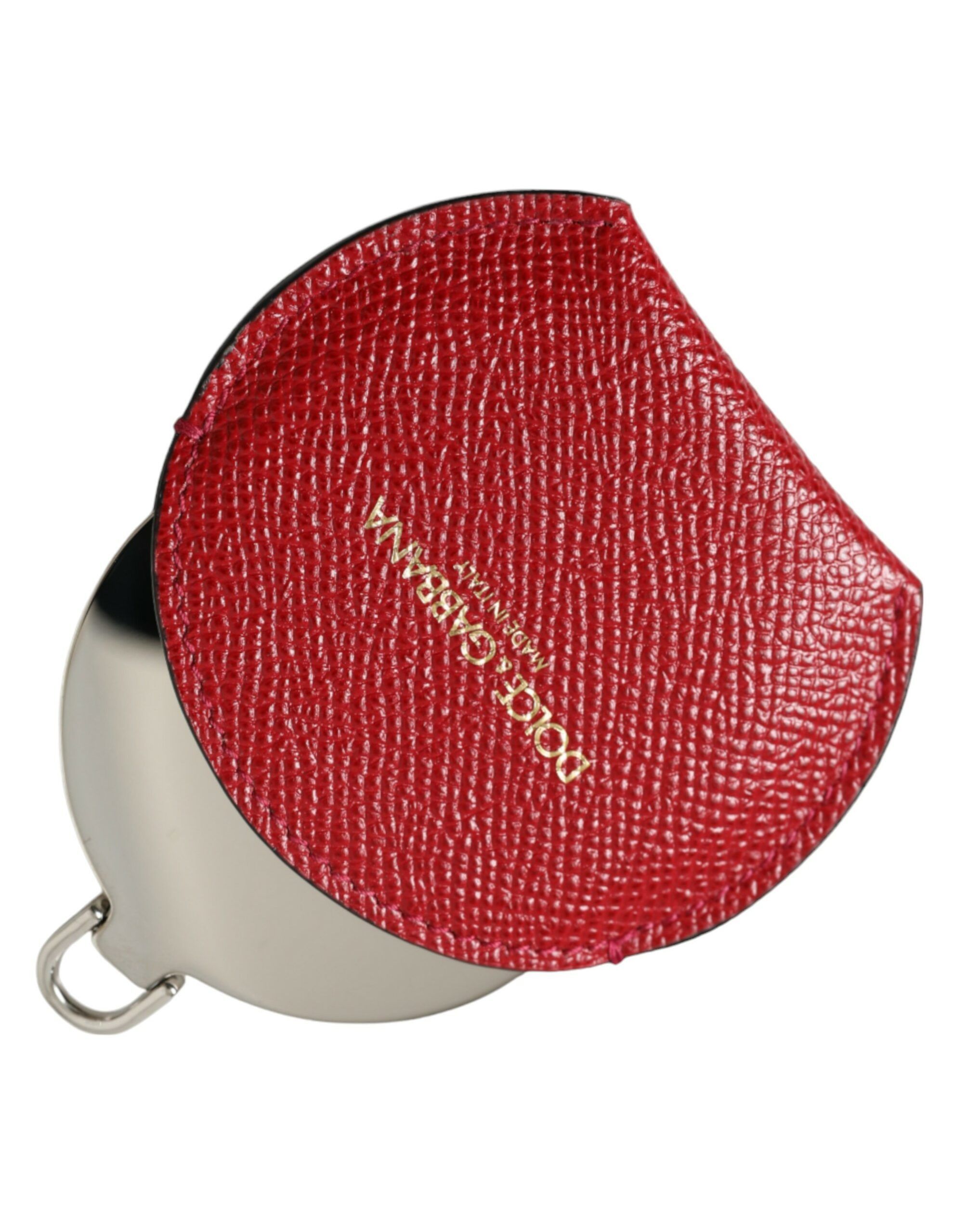 Dolce & Gabbana Elegant Red Leather Mirror Women's Holder Size ONE SIZE - 3 Thumbnail