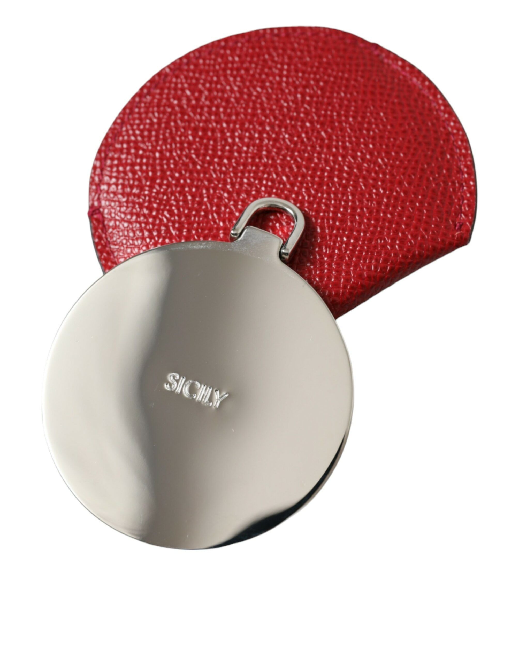 Dolce & Gabbana Elegant Red Leather Mirror Women's Holder Size ONE SIZE - 5 Thumbnail