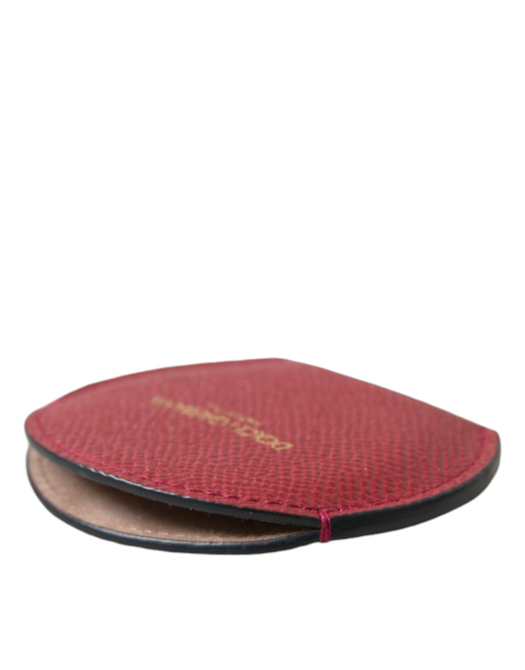 Dolce & Gabbana Elegant Red Leather Mirror Women's Holder Size ONE SIZE - 6 Thumbnail