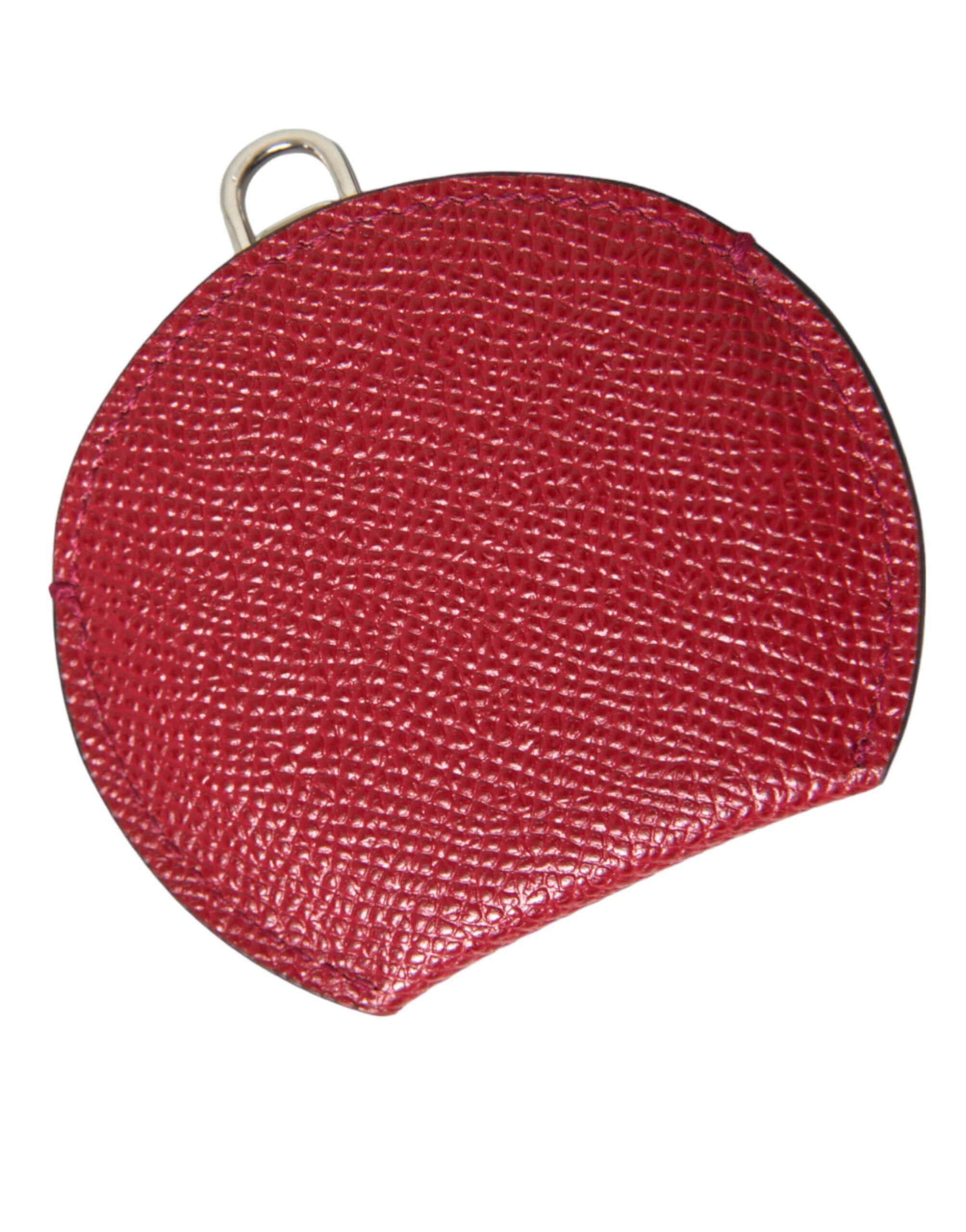 Dolce & Gabbana Elegant Red Leather Mirror Women's Holder Size ONE SIZE - 2 Thumbnail