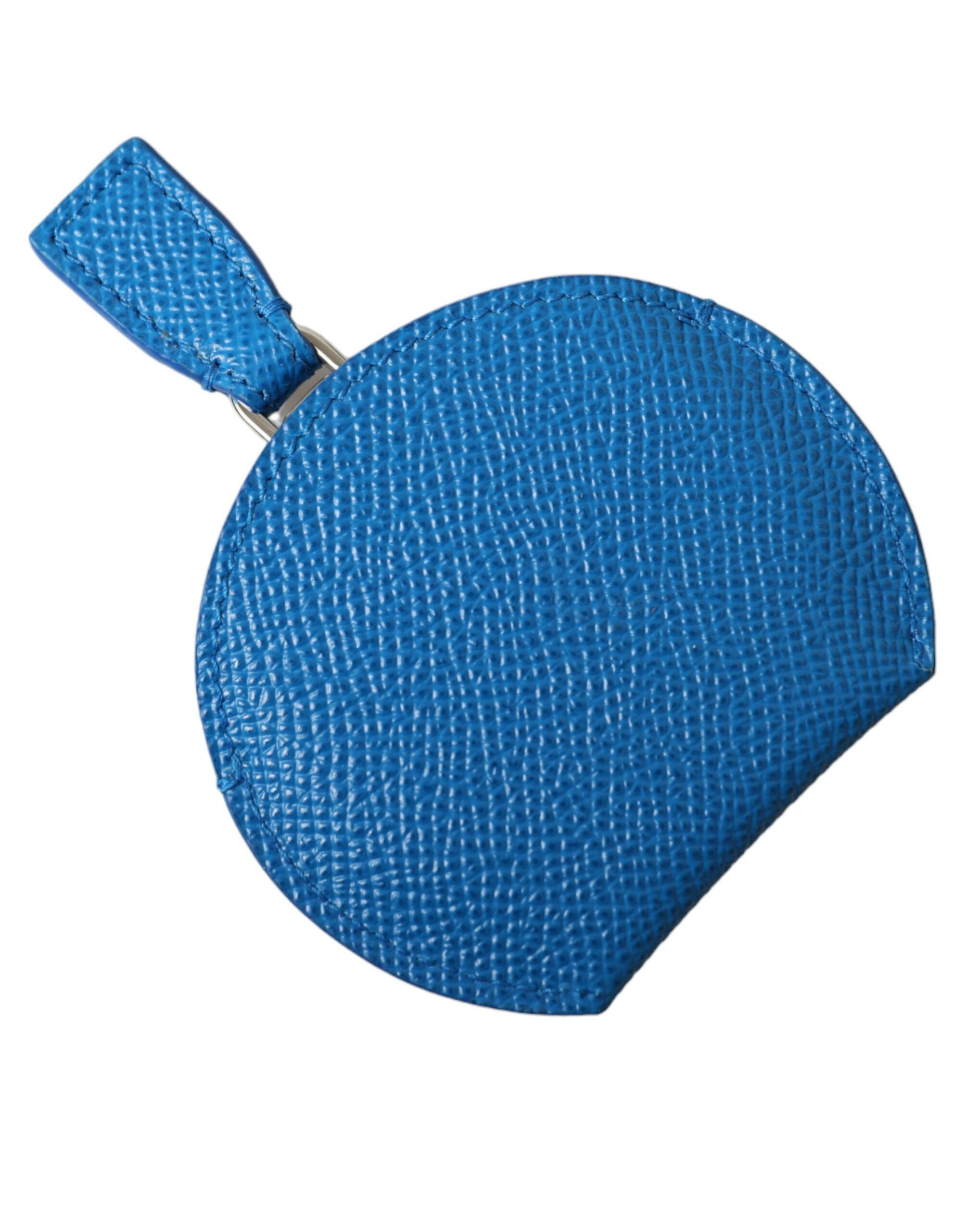 Dolce & Gabbana Elegant Blue Leather Mirror Women's Holder Size ONE SIZE - 2 Thumbnail
