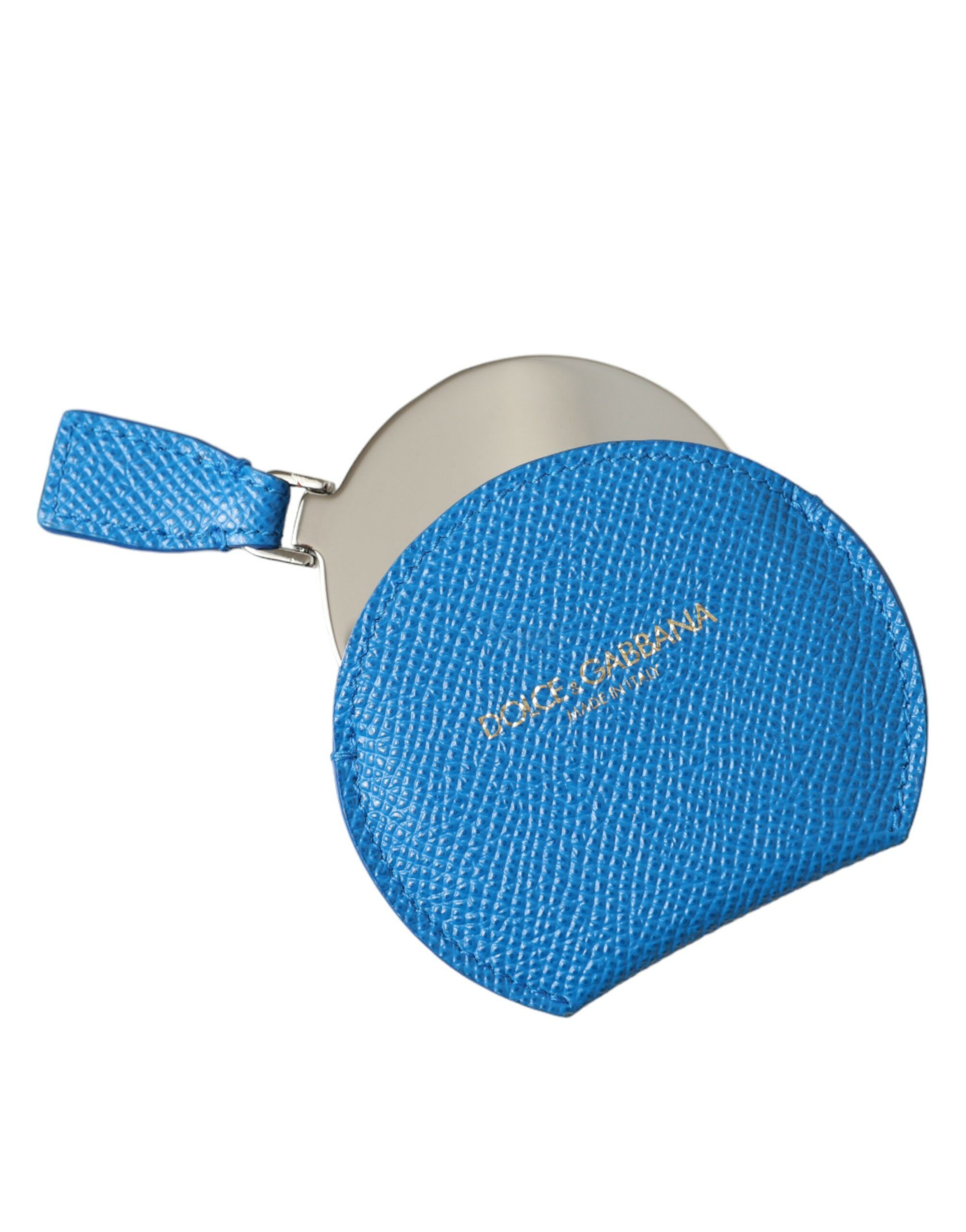 Dolce & Gabbana Elegant Blue Leather Mirror Women's Holder Size ONE SIZE - 3 Thumbnail