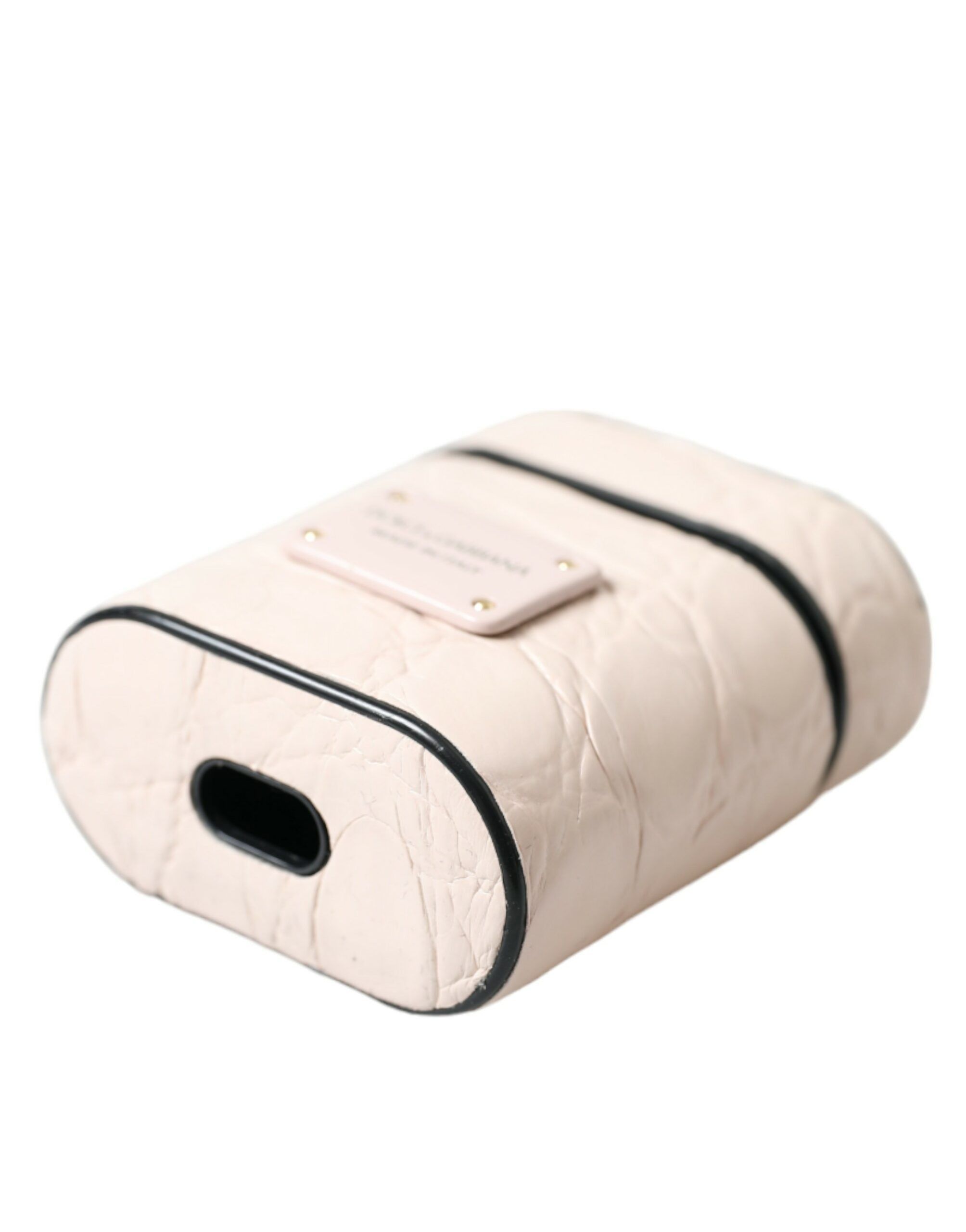 Dolce & Gabbana Elegant Light Pink Leather Airpod Women's Case Size ONE SIZE - 4 Thumbnail