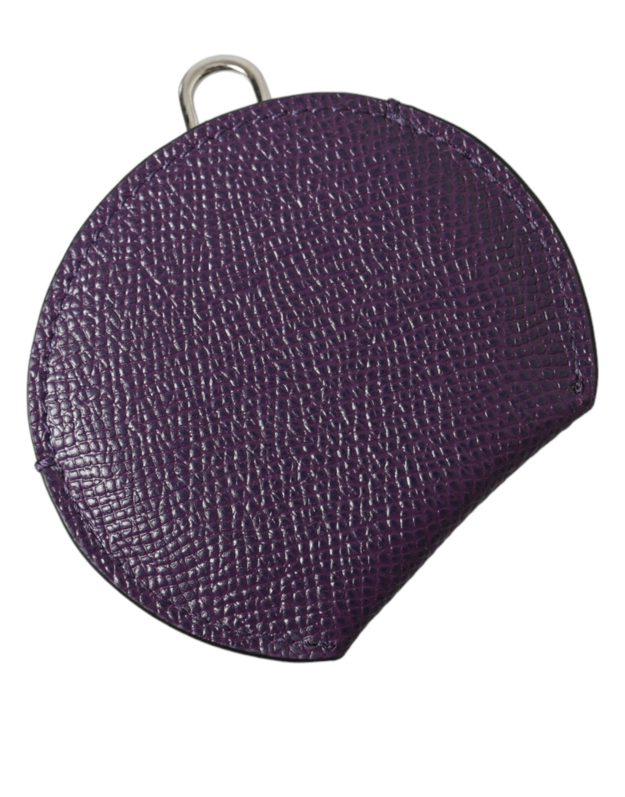 Dolce & Gabbana Elegant Purple Leather Mirror Women's Holder Size ONE SIZE - 2 Thumbnail