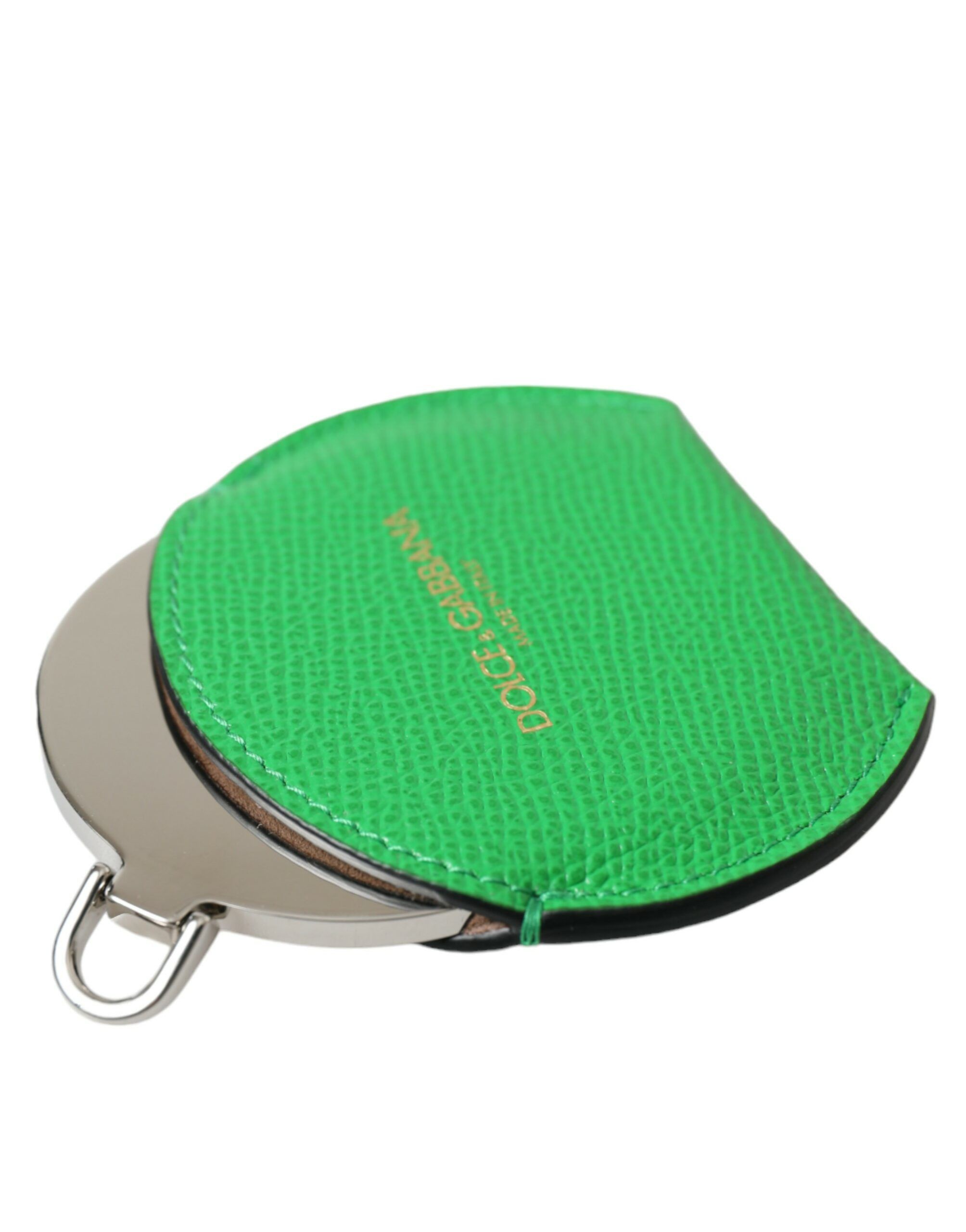 Dolce & Gabbana Emerald Leather Hand Mirror Women's Holder Size ONE SIZE - 4 Thumbnail