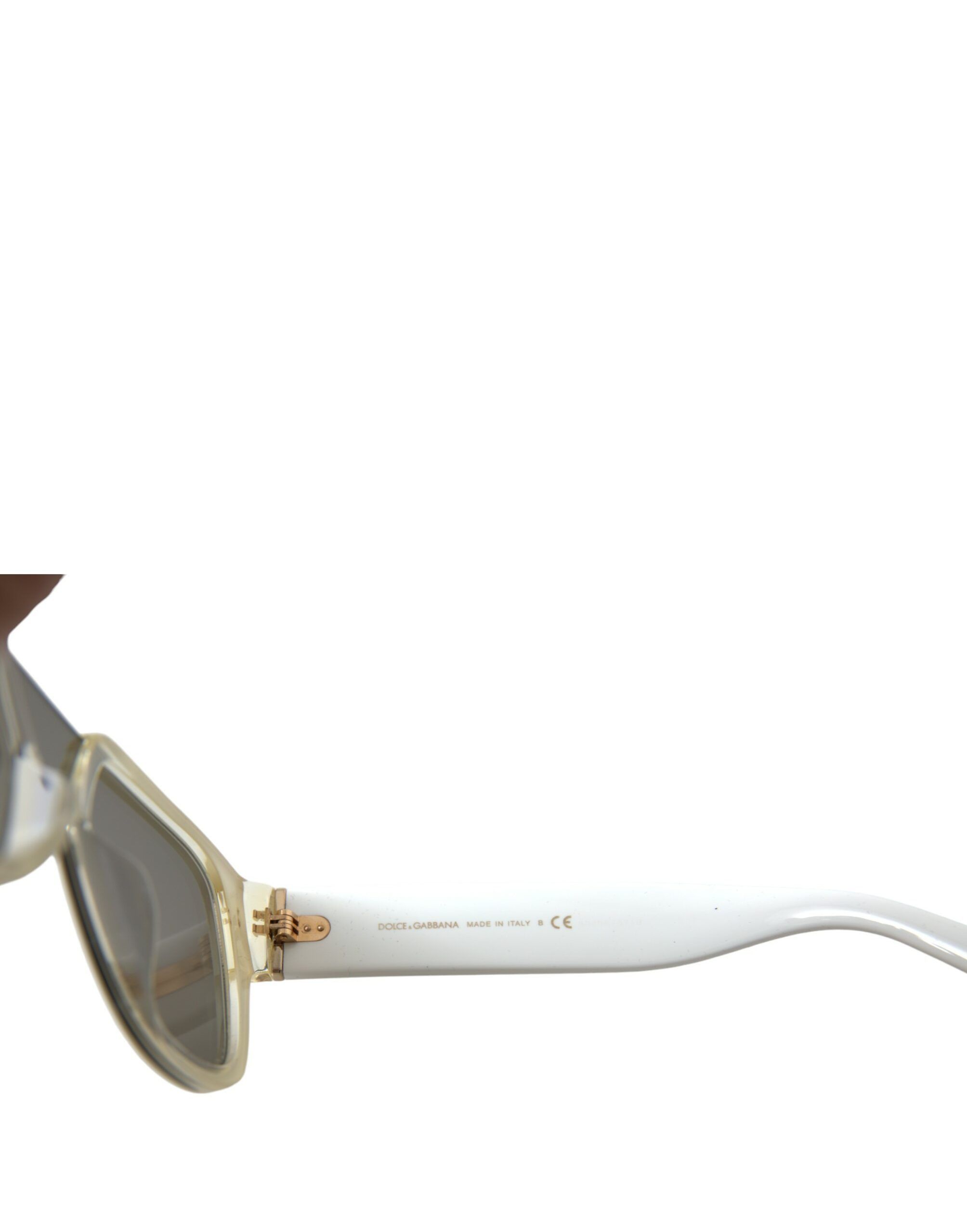 Dolce & Gabbana Chic White Acetate Designer Women's Sunglasses Size ONE SIZE - 5 Thumbnail
