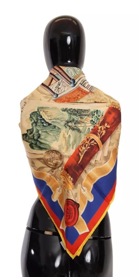 Dolce & Gabbana Multicolor Italy China Silk Shawl Wrap Women's Scarf Size ONE SIZE - 3 Thumbnail