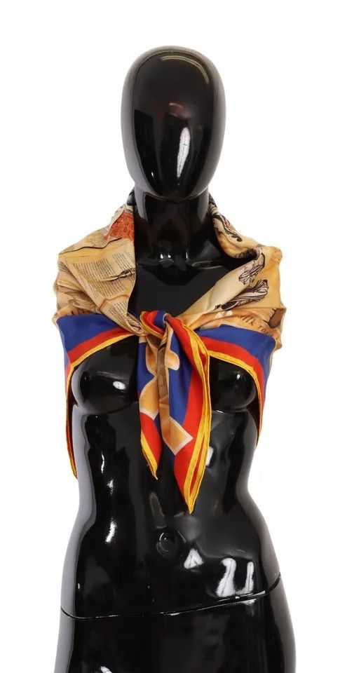 Dolce & Gabbana Multicolor Italy China Silk Shawl Wrap Women's Scarf Size ONE SIZE - 2 Thumbnail