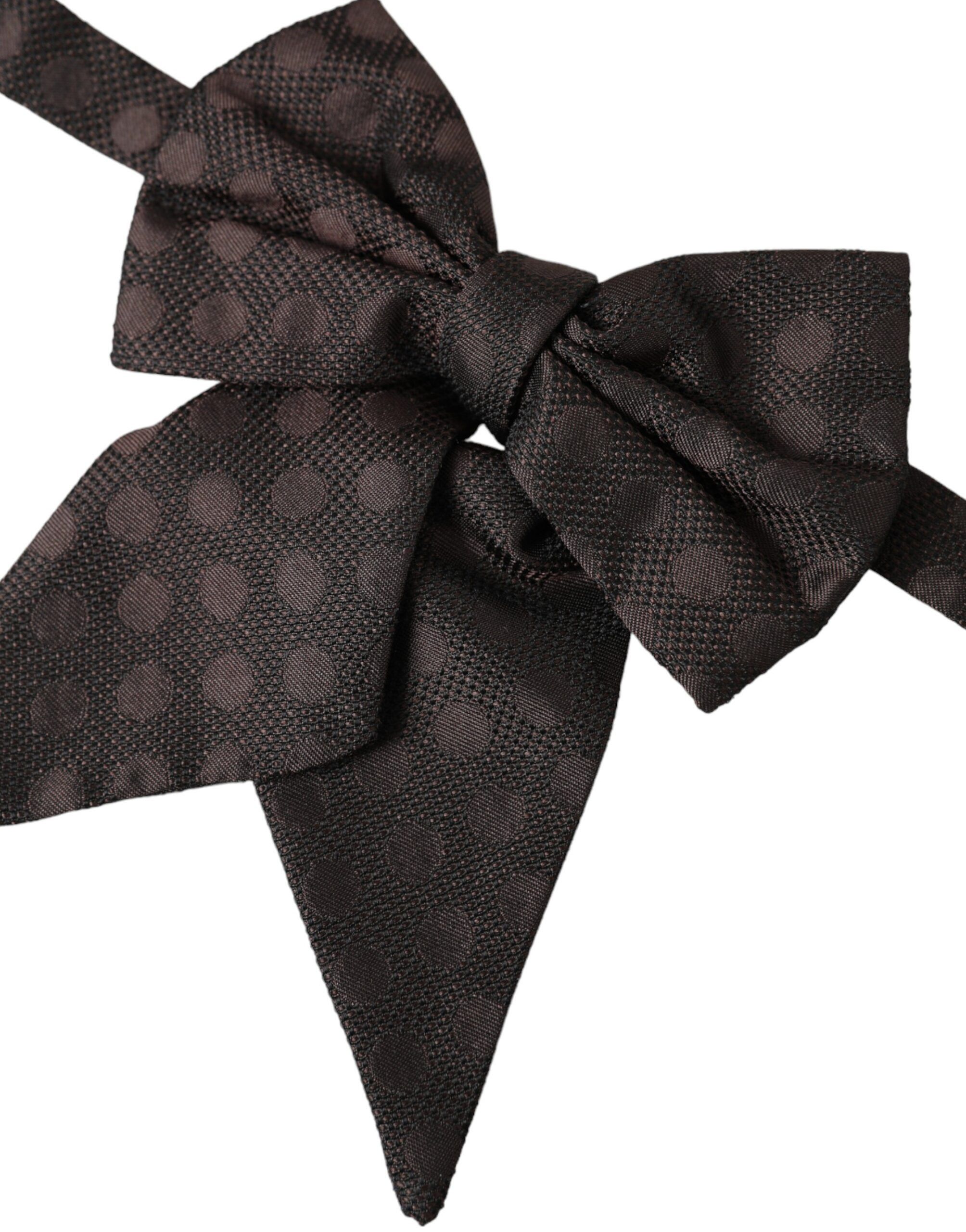 Dolce & Gabbana Brown Ribbon Silk Adjustable Neck Men Bow Men's Tie Size ONE SIZE - 3 Thumbnail