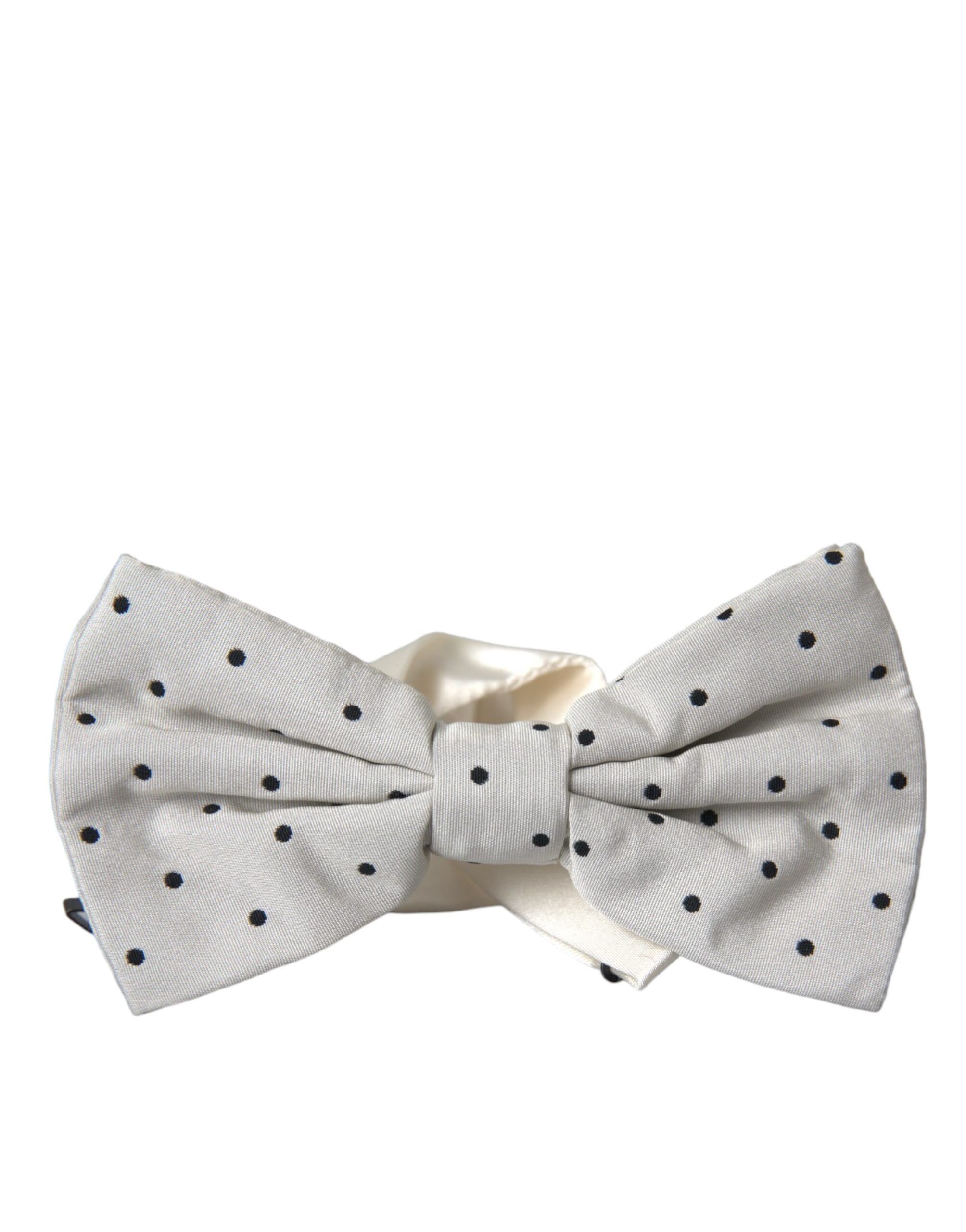 Dolce & Gabbana White Black Polka Dot Polyester Bow Tie Men's Men Size ONE SIZE - 5 Thumbnail