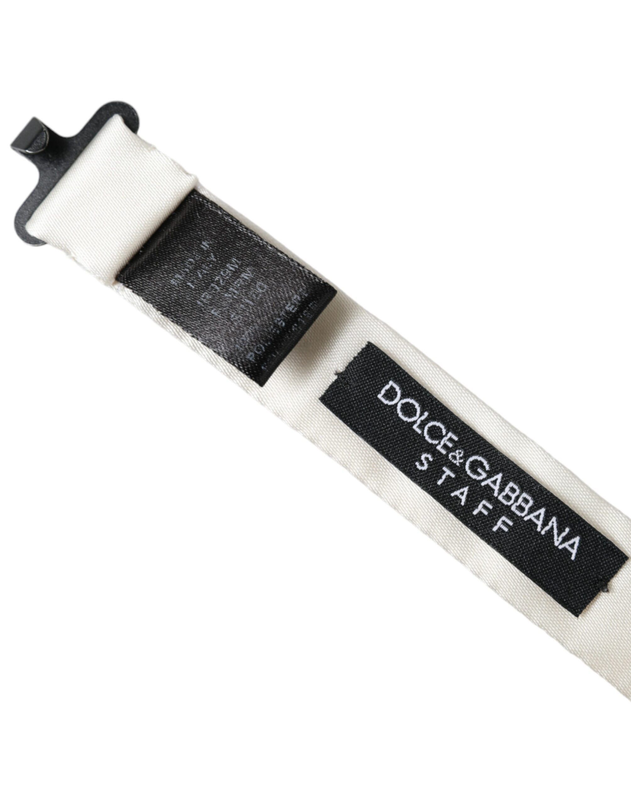 Dolce & Gabbana White Black Polka Dot Polyester Bow Tie Men's Men Size ONE SIZE - 4 Thumbnail