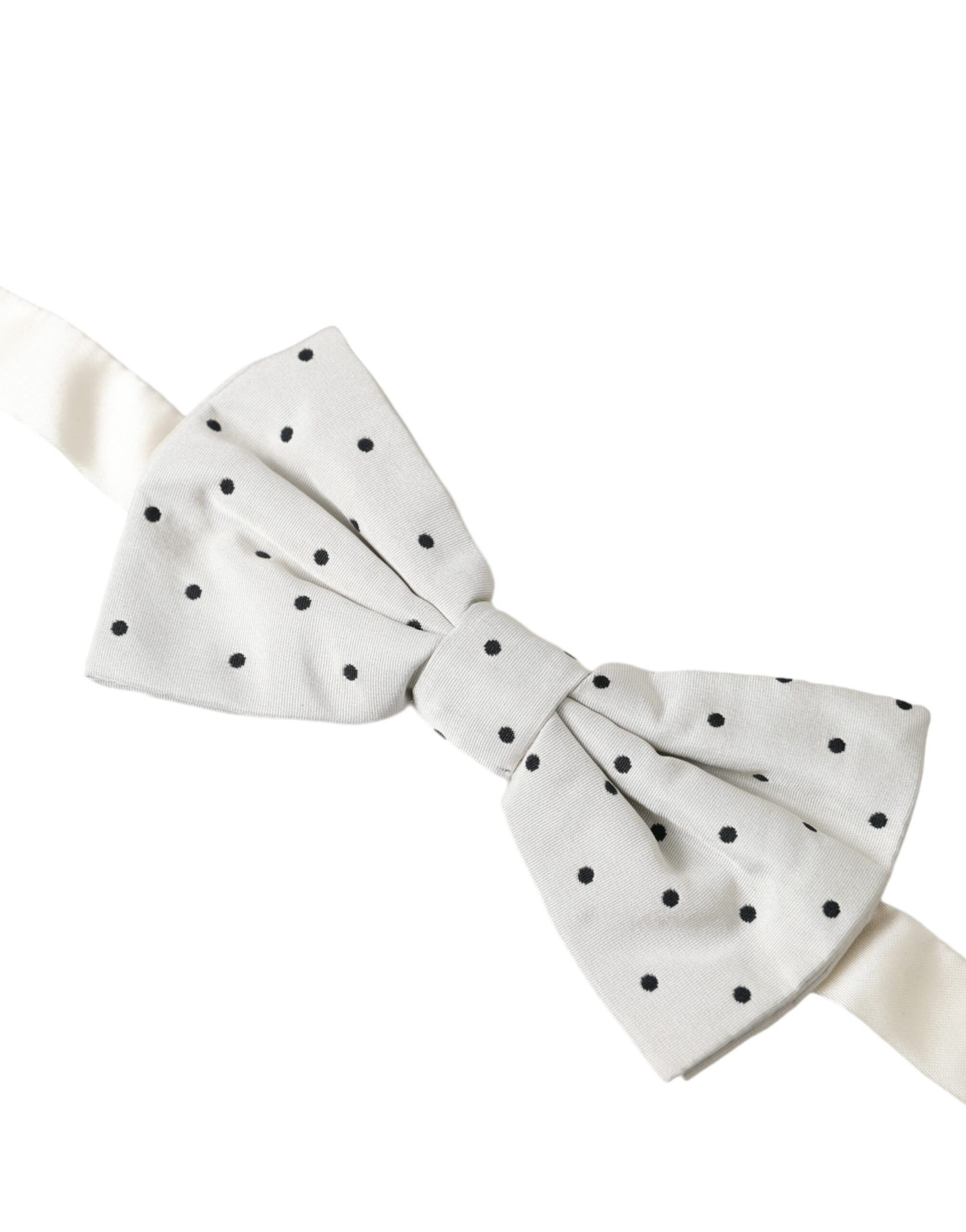 Dolce & Gabbana White Black Polka Dot Polyester Bow Tie Men's Men Size ONE SIZE - 2 Thumbnail
