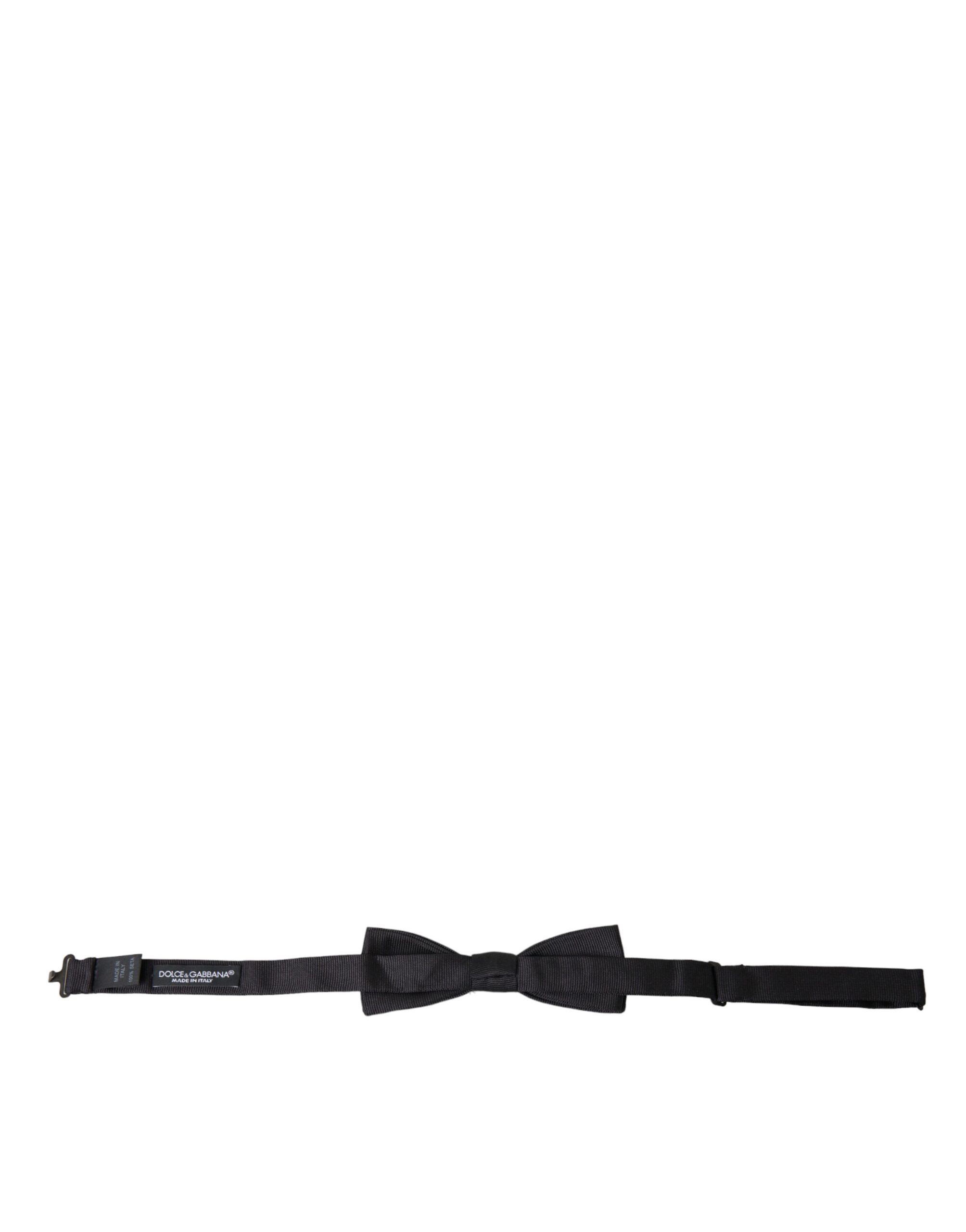 Dolce & Gabbana Black Silk Adjustable Neck Men Bow Men's Tie Size ONE SIZE - 3 Thumbnail