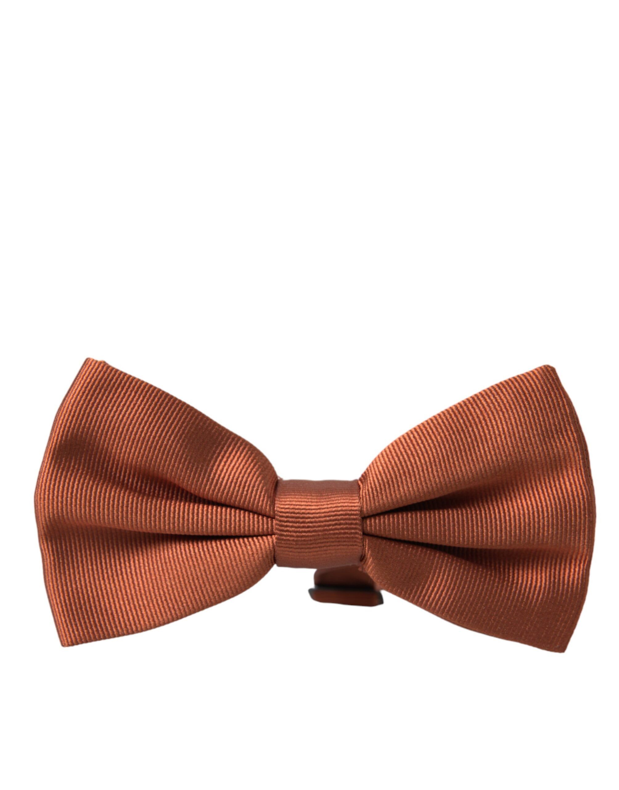 Dolce & Gabbana Brown Silk Adjustable Neck Men Bow Men's Tie Size ONE SIZE - 5 Thumbnail