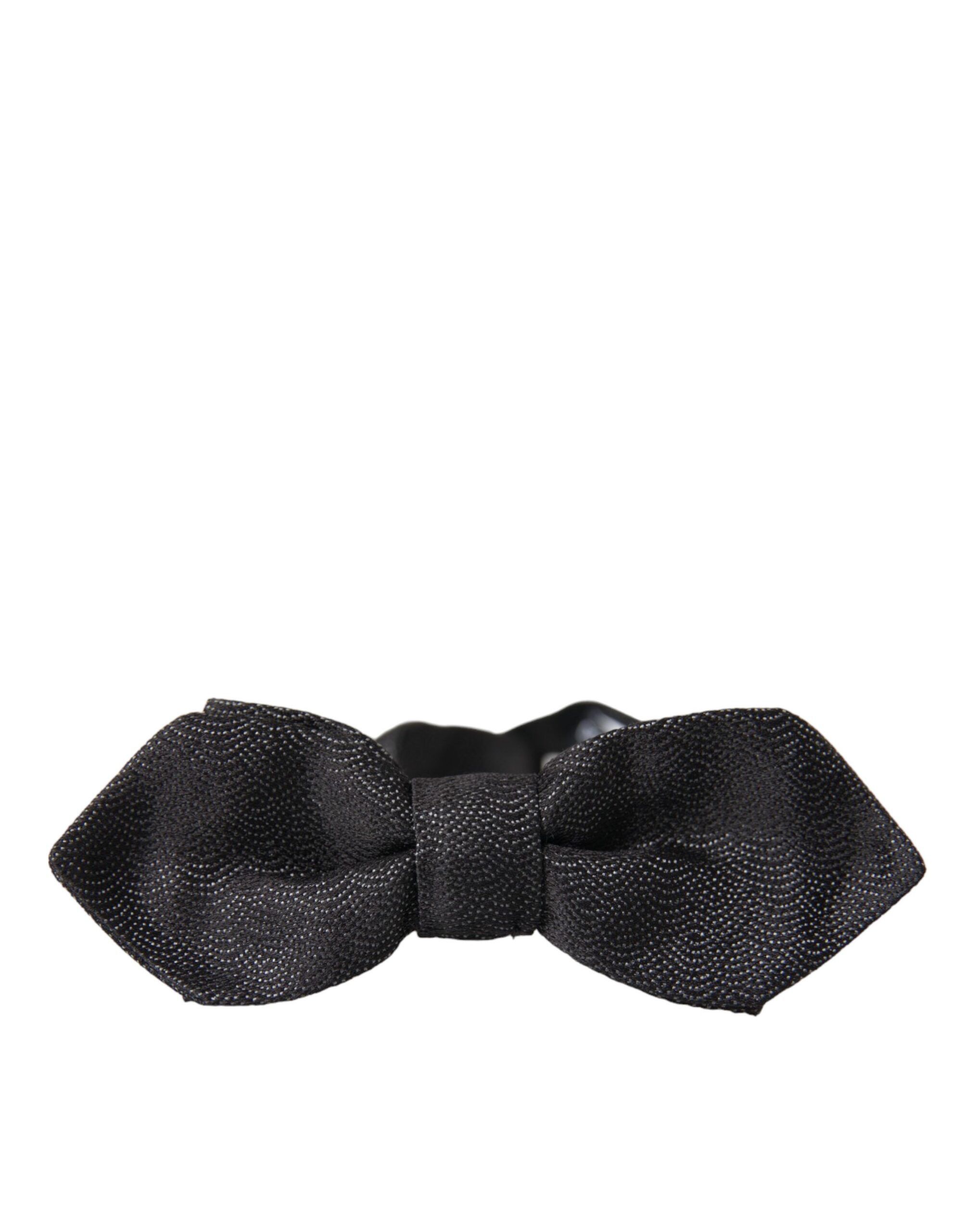 Dolce & Gabbana Black Silk Adjustable Neck Men Bow Men's Tie Size ONE SIZE - 3 Thumbnail