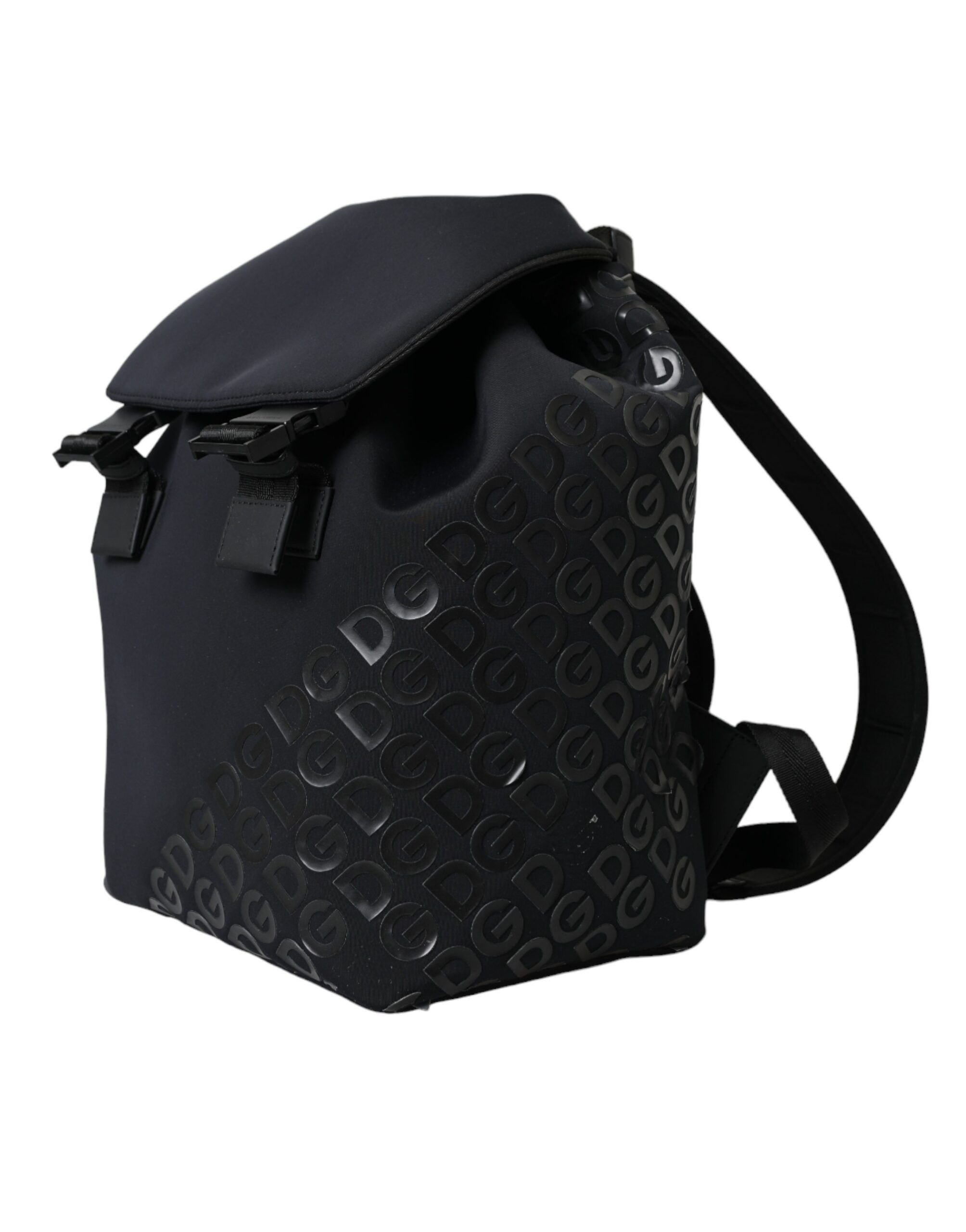 Dolce & Gabbana Black Neoprene Nylon DG Logo School Backpack Men's Bag Size ONE SIZE - 2 Thumbnail