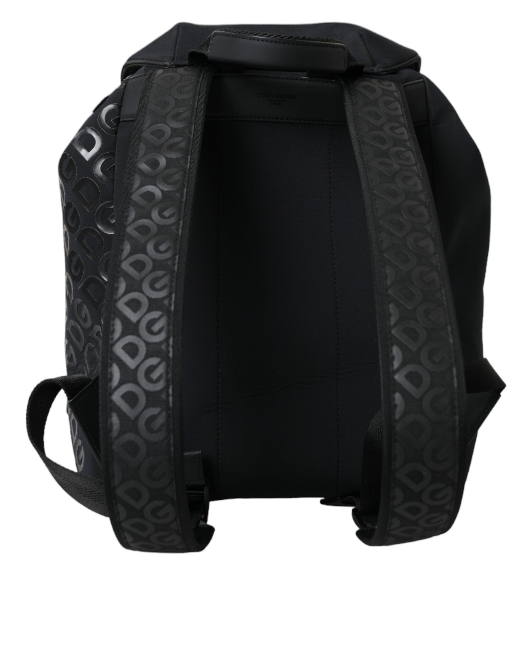 Dolce & Gabbana Black Neoprene Nylon DG Logo School Backpack Men's Bag Size ONE SIZE - 3 Thumbnail