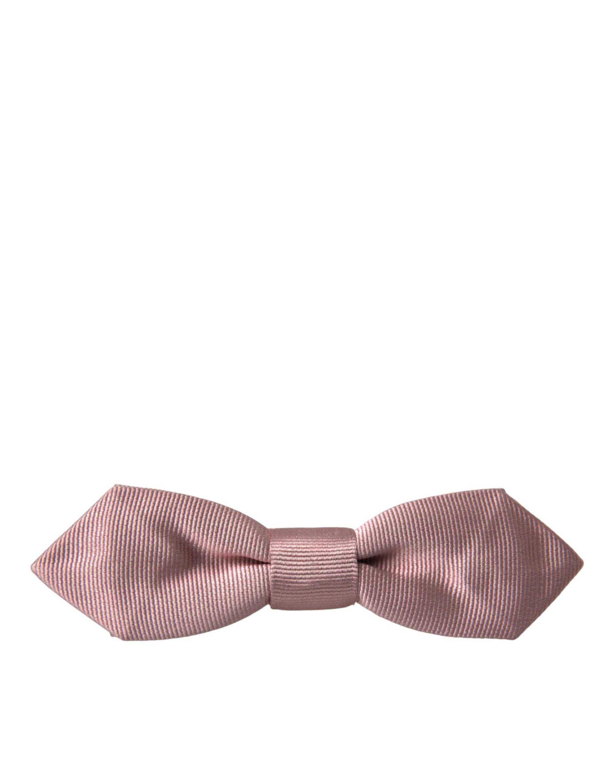 Dolce & Gabbana Pink Silk Adjustable Neck Men Bow Men's Tie Size ONE SIZE - 5 Thumbnail
