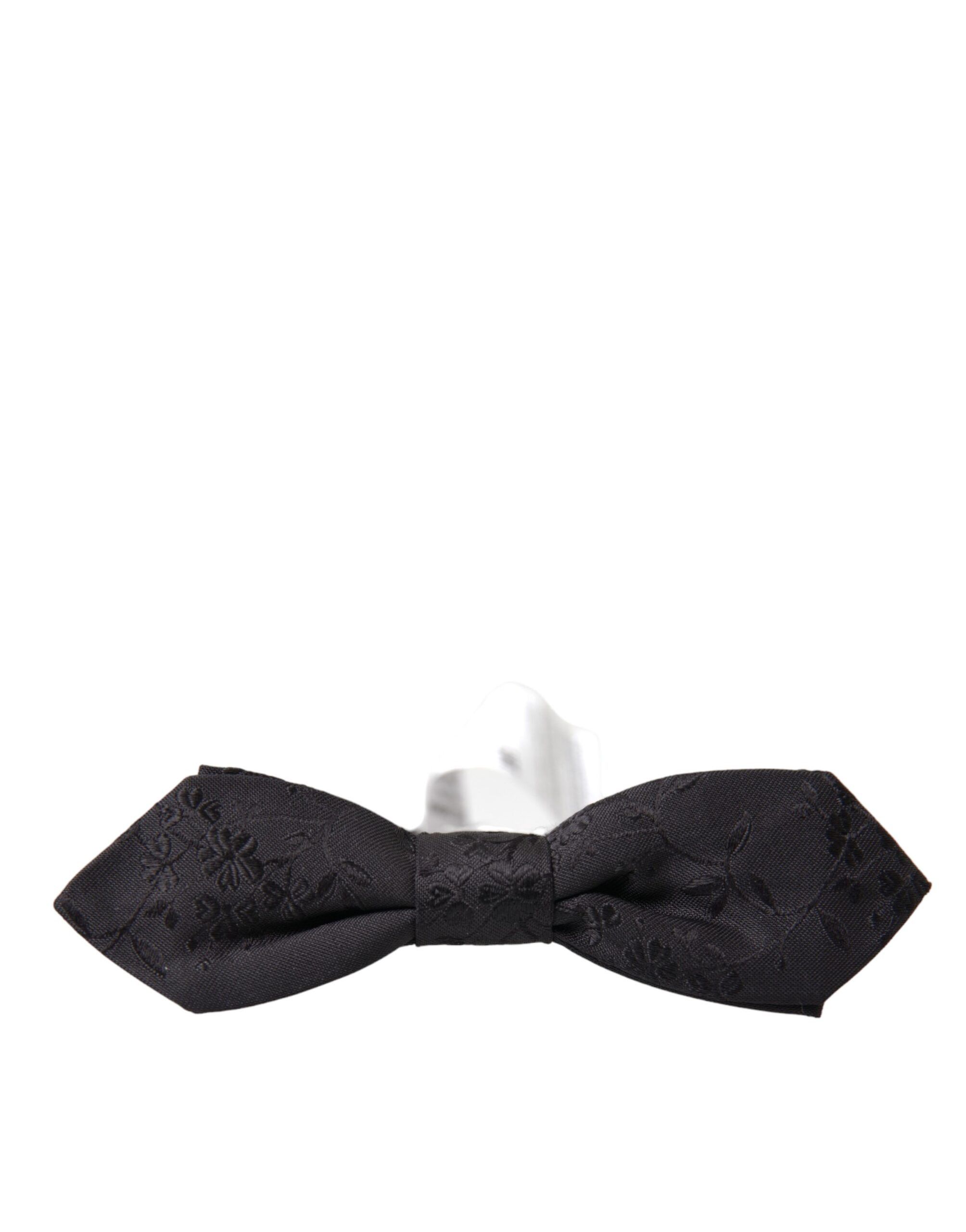 Dolce & Gabbana Black Silk Adjustable Neck Men Bow Men's Tie Size ONE SIZE - 3 Thumbnail