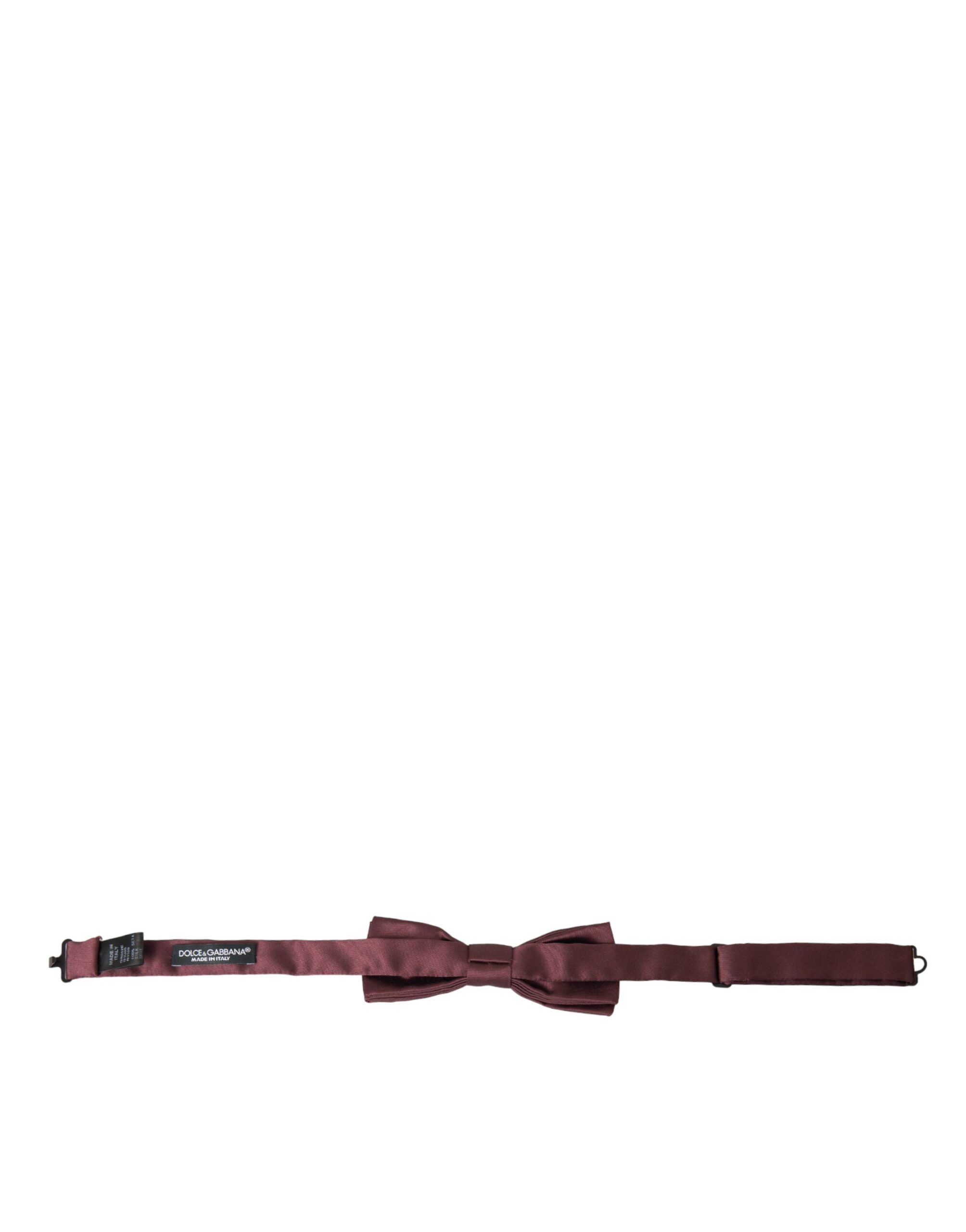 Dolce & Gabbana Brown Silk Adjustable Neck Men Bow Men's Tie Size ONE SIZE - 4 Thumbnail