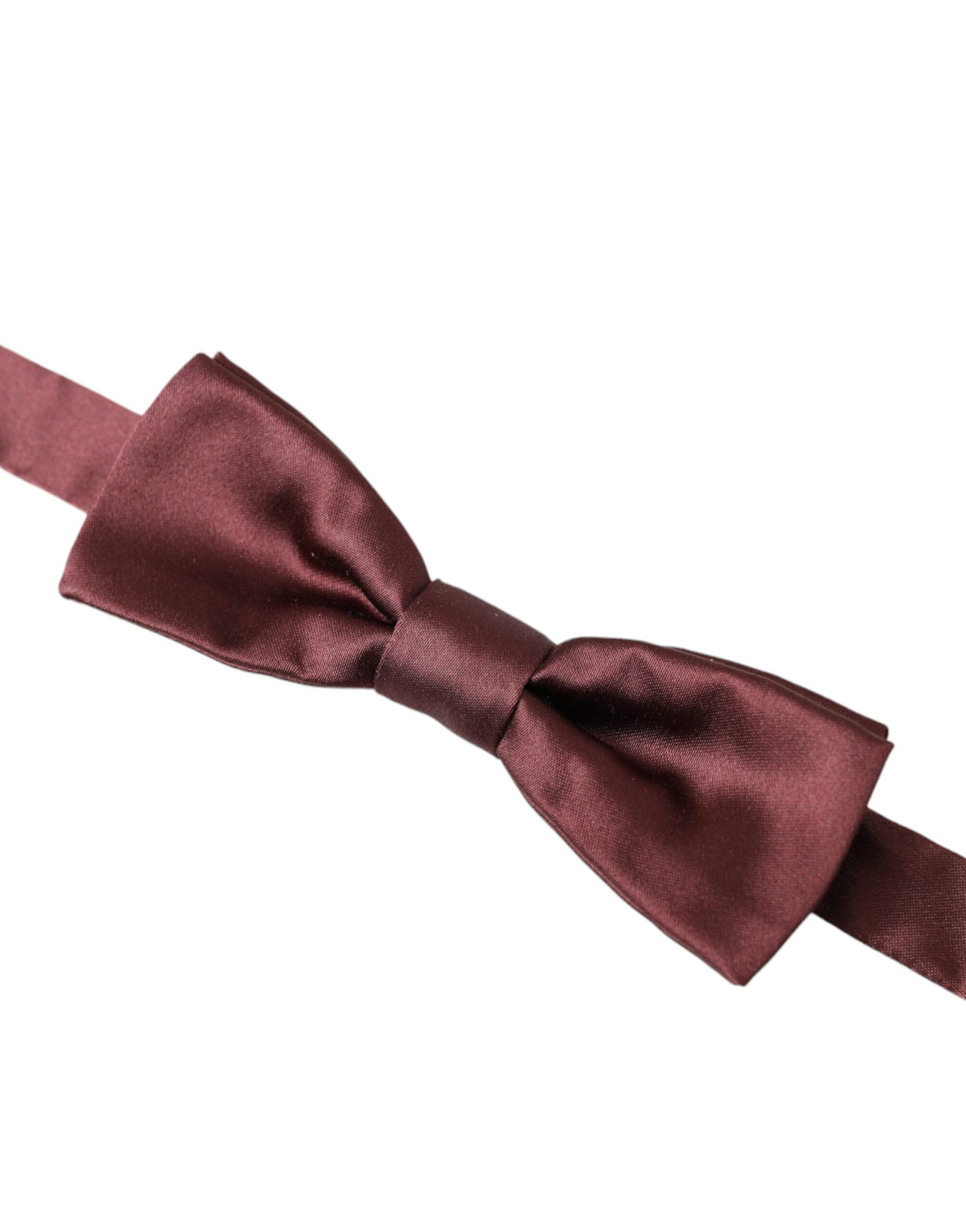 Dolce & Gabbana Brown Silk Adjustable Neck Men Bow Men's Tie Size ONE SIZE - 2 Thumbnail