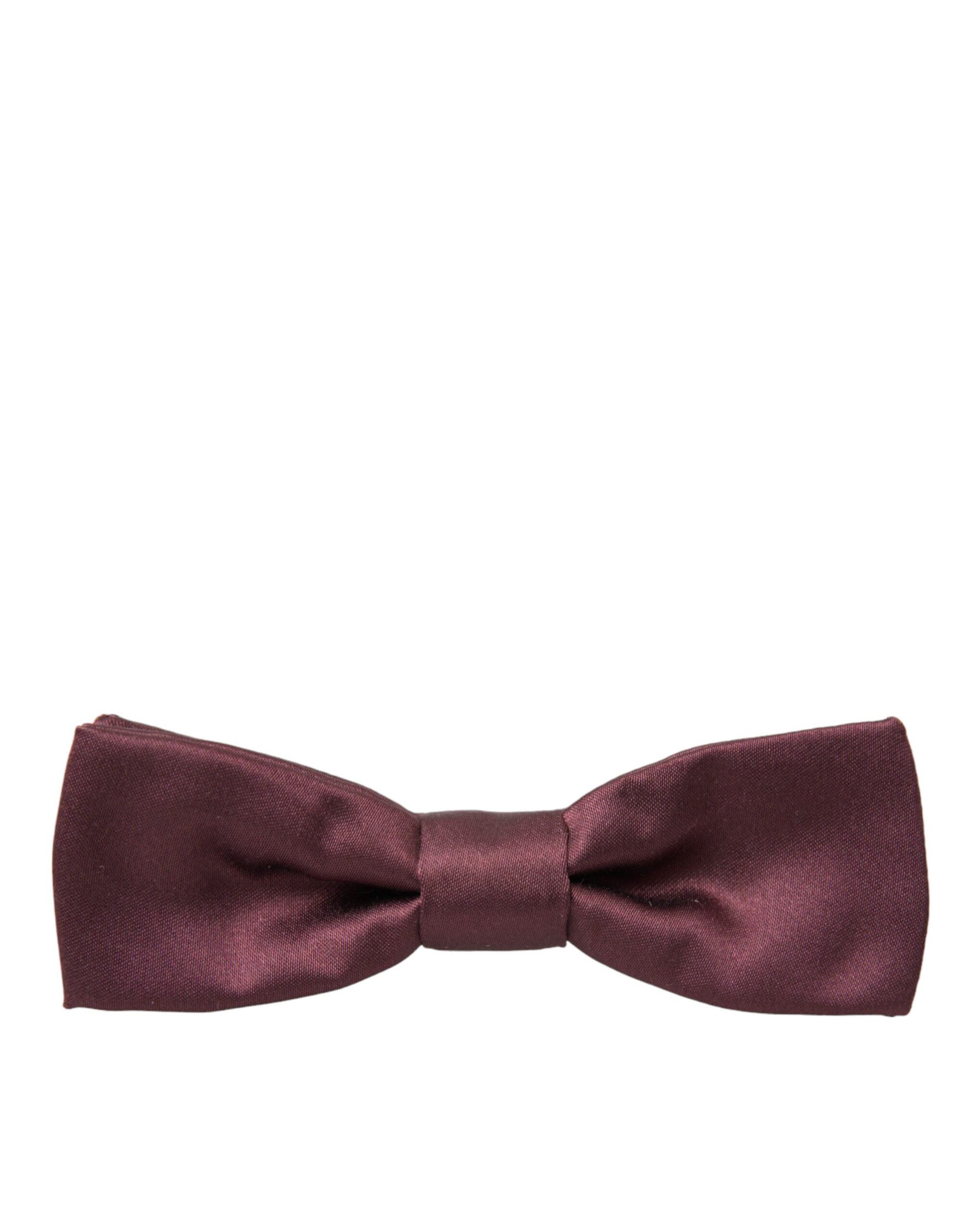 Dolce & Gabbana Brown Silk Adjustable Neck Men Bow Men's Tie Size ONE SIZE - 5 Thumbnail