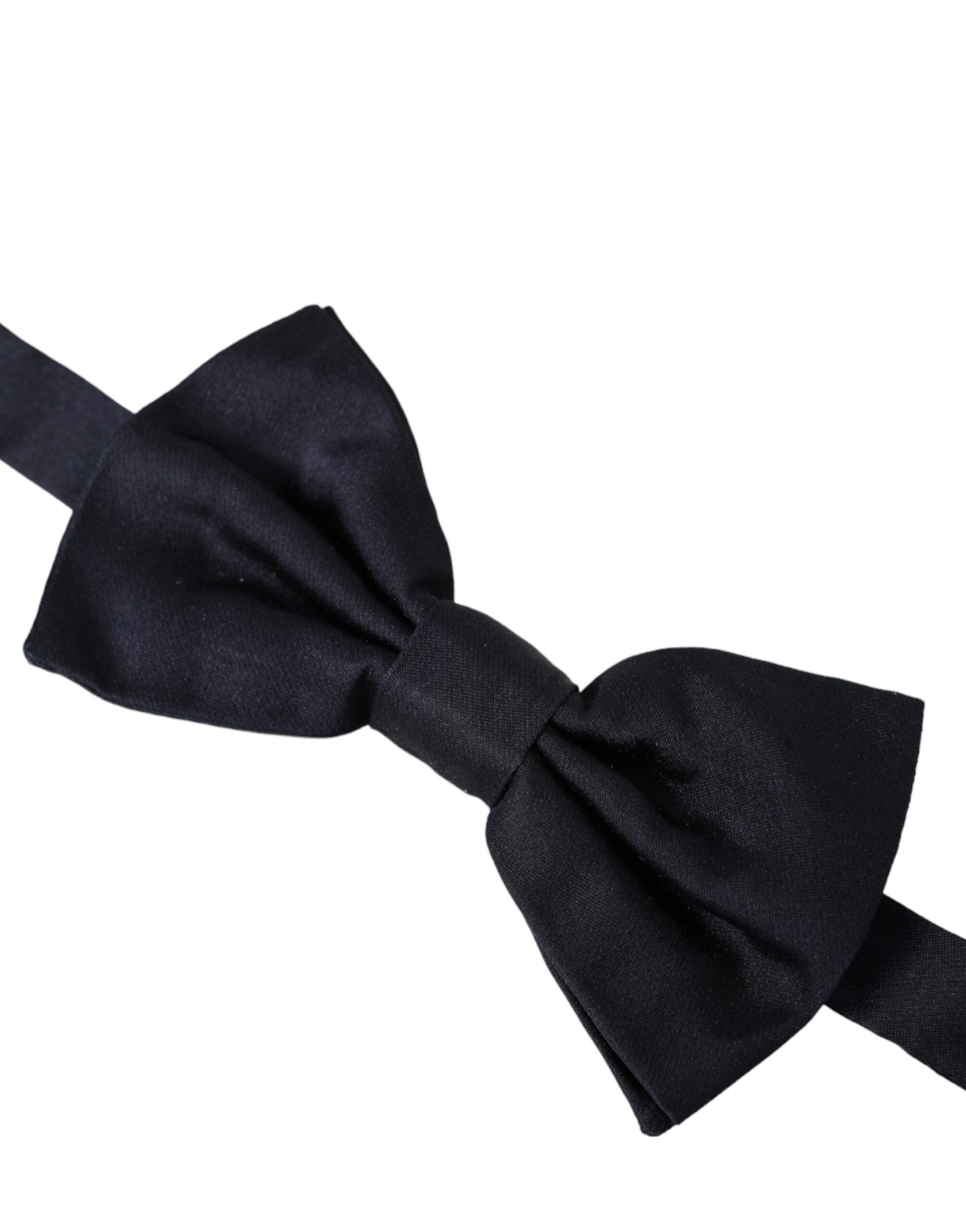 Dolce & Gabbana Dark Blue Silk Adjustable Neck Men Bow Men's Tie Size ONE SIZE - 2 Thumbnail