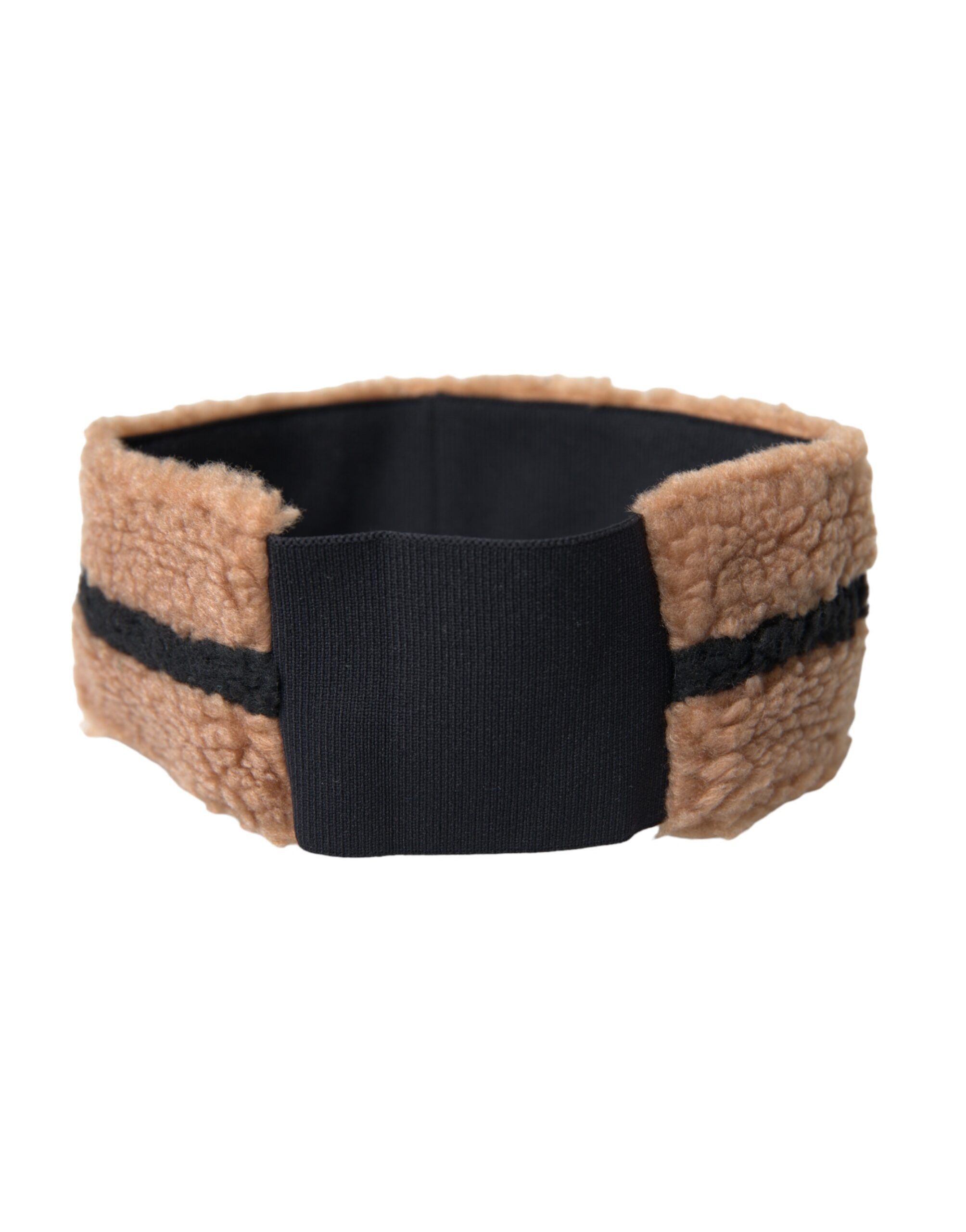 Dolce & Gabbana Brown Black Fleece Wool Head Band Hat Men's Men Size ONE SIZE - 4 Thumbnail
