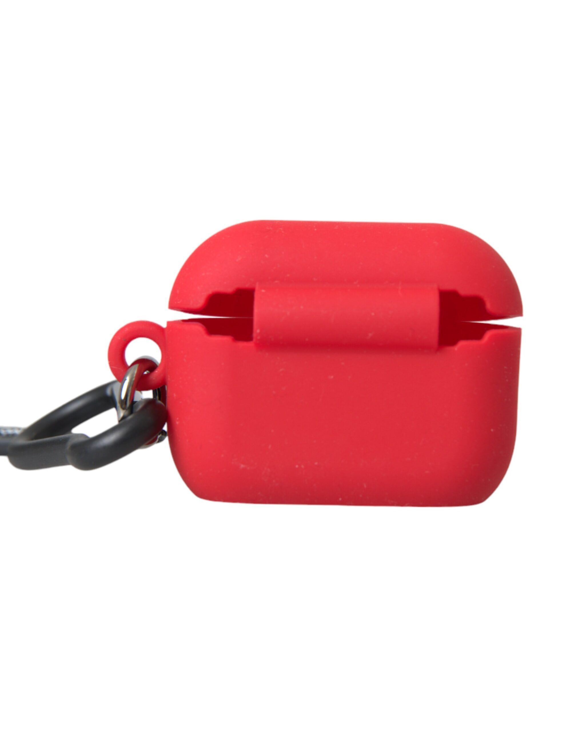 Dolce & Gabbana Red Silicone Rubber Logo Embossed Airpods Women's Case Size ONE SIZE - 4 Thumbnail