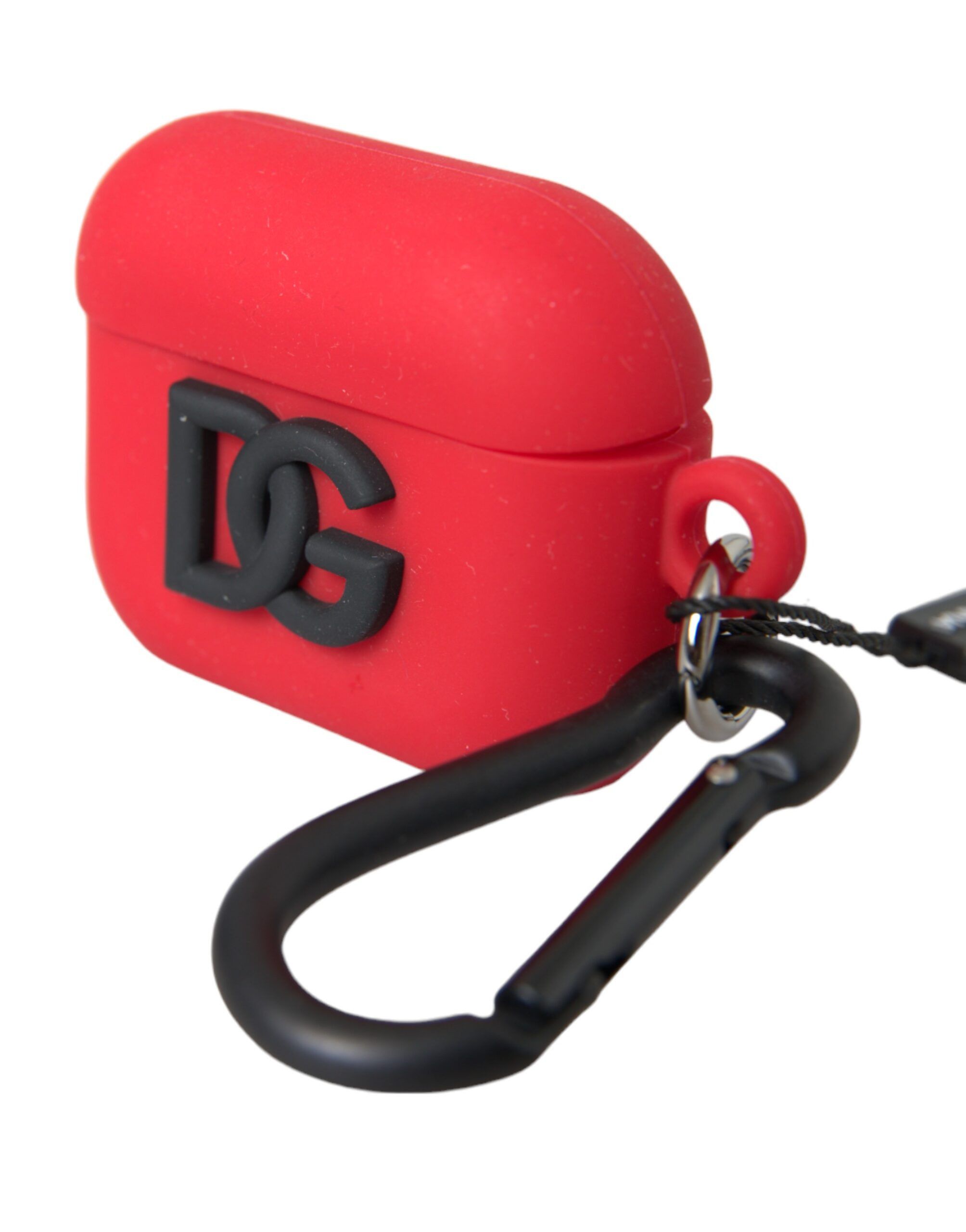 Dolce & Gabbana Red Silicone Rubber Logo Embossed Airpods Women's Case Size ONE SIZE - 2 Thumbnail
