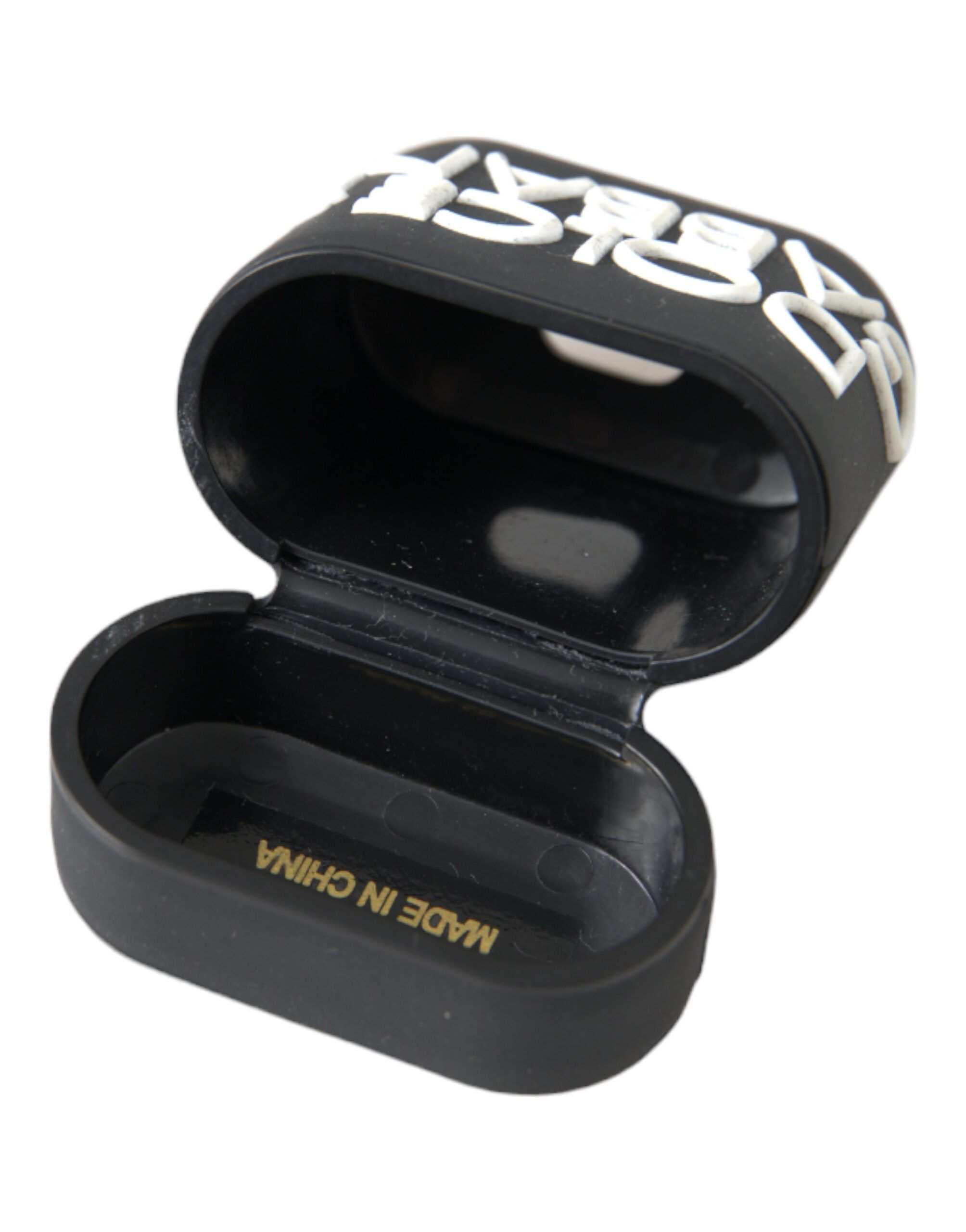 Dolce & Gabbana Black White Silicone Embossed Logo Airpods Women's Case Size ONE SIZE - 5 Thumbnail