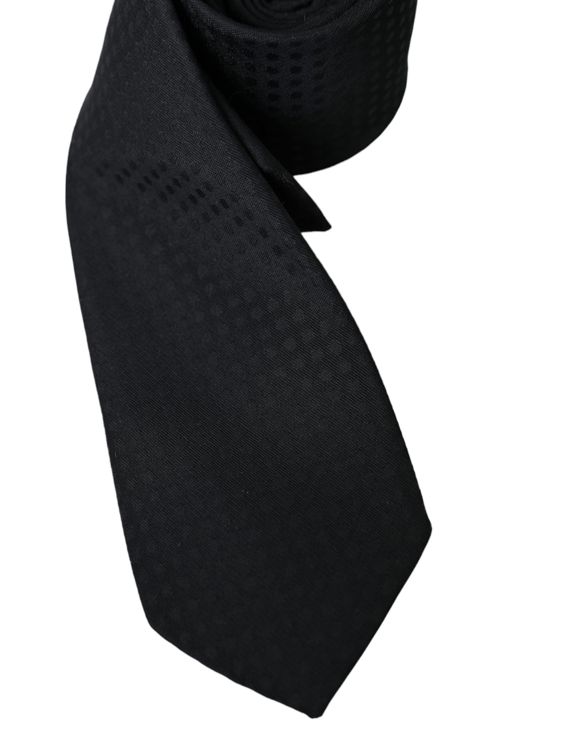 Dolce & Gabbana Black 100% Silk Adjustable Necktie Face Men's Mask Size ONE SIZE - 5 Thumbnail