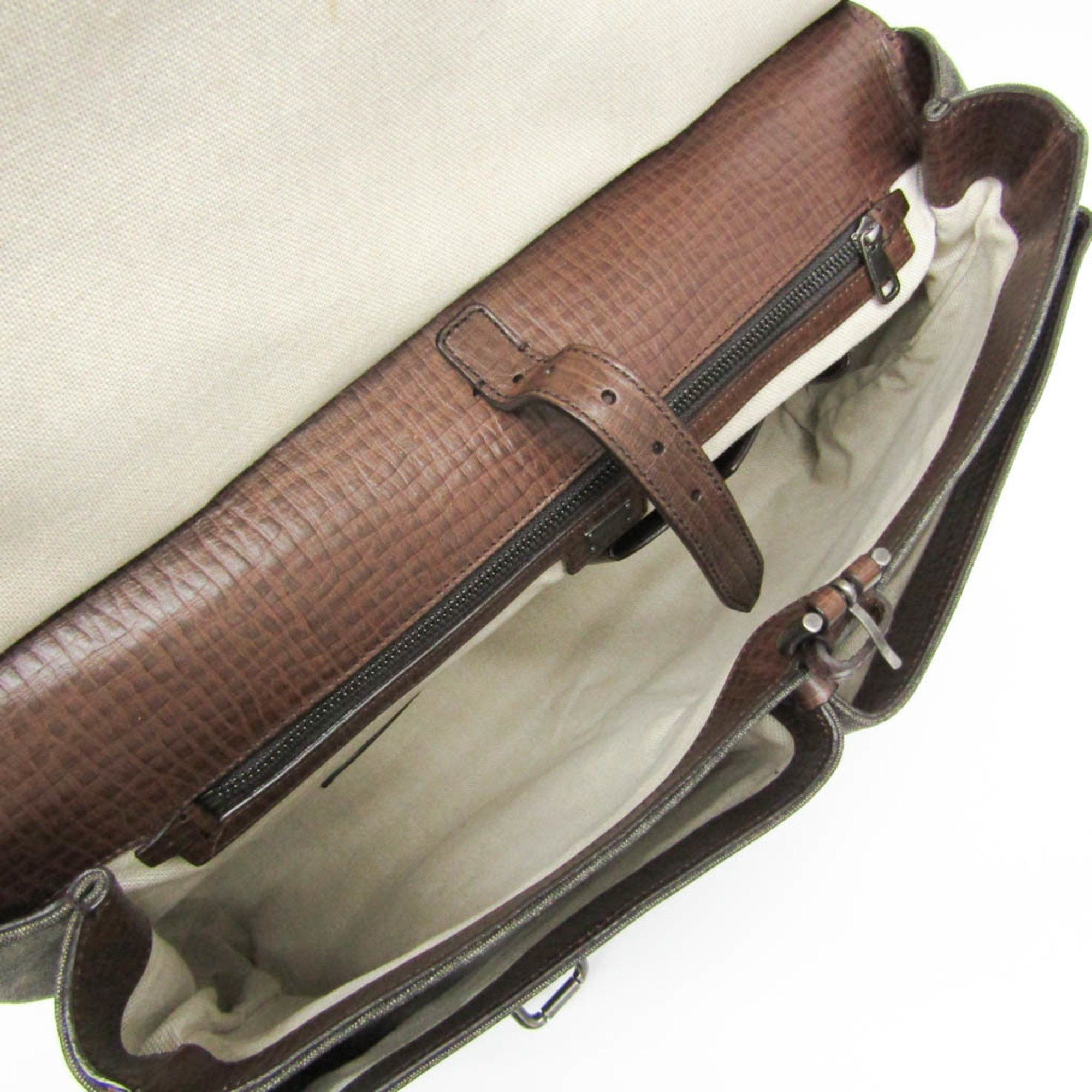Dolce & Gabbana Brown Canvas Handbag (Pre-Owned) Size ONE SIZE - 3 Thumbnail