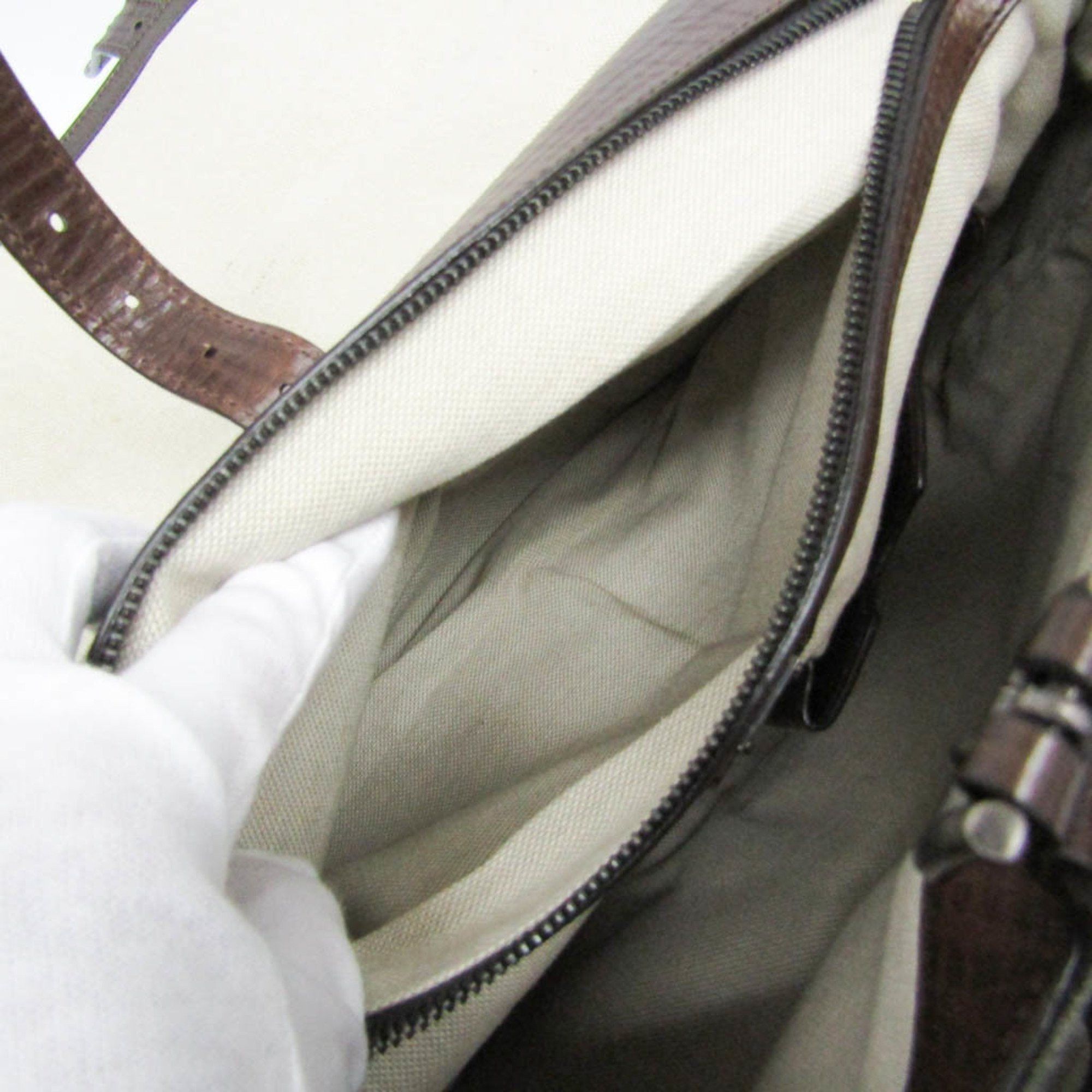 Dolce & Gabbana Brown Canvas Handbag (Pre-Owned) Size ONE SIZE - 12 Thumbnail