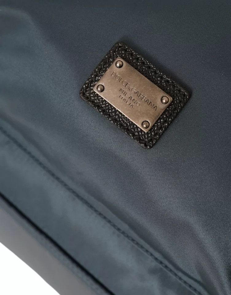 Dolce & Gabbana Blue Nylon #DGFamily Patch Men Backpack Men's Bag Size ONE SIZE - 4 Thumbnail