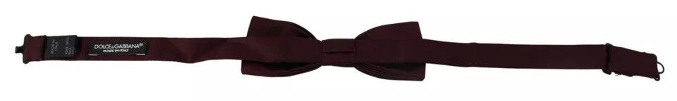 Dolce & Gabbana Bordeaux Silk Adjustable Neck Men Bow Men's Tie (Pre-Owned) Size ONE SIZE - 2 Thumbnail