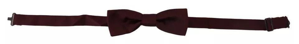 Dolce & Gabbana Bordeaux Silk Adjustable Neck Men Bow Men's Tie (Pre-Owned) Size ONE SIZE - 3 Thumbnail